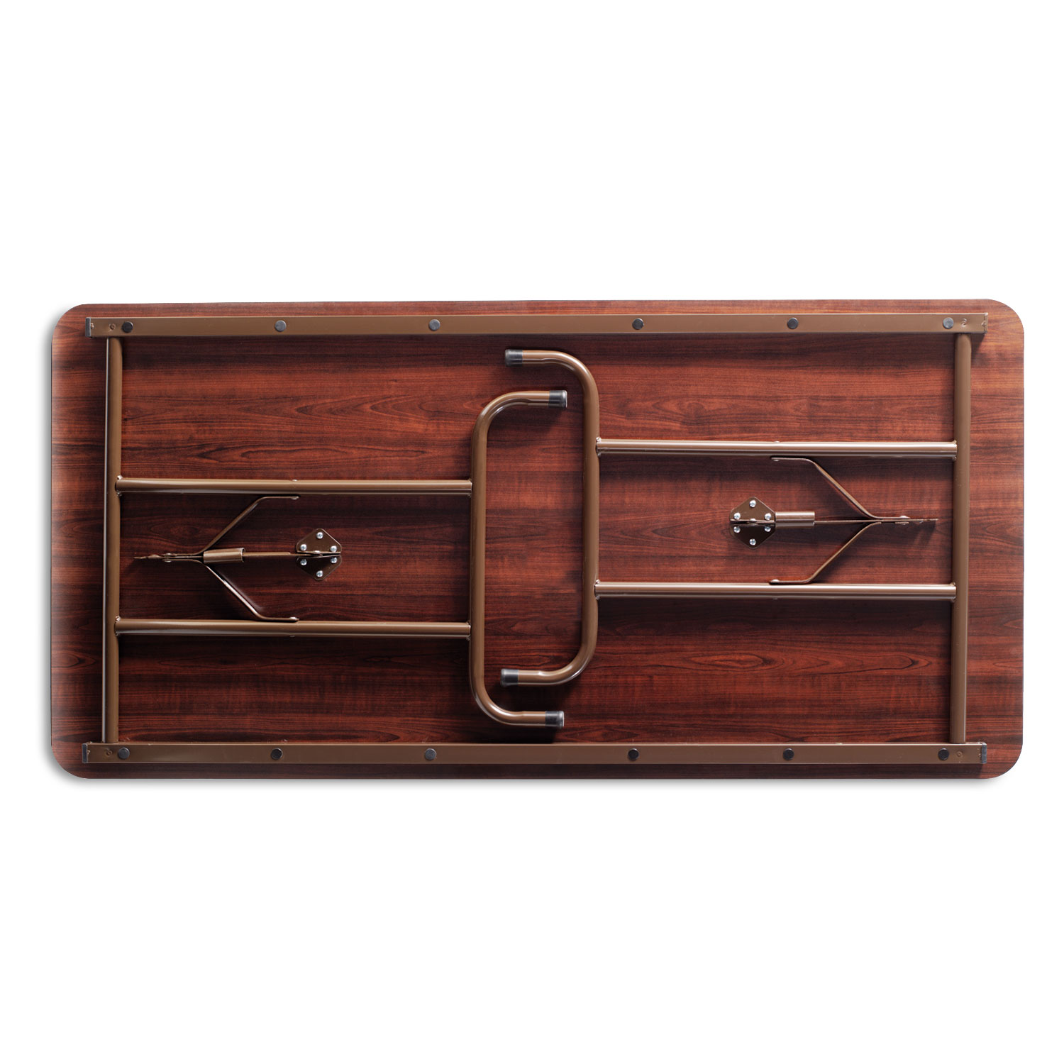 Wood Folding Table, Rectangular, 60w x 30d x 29h, Mahogany