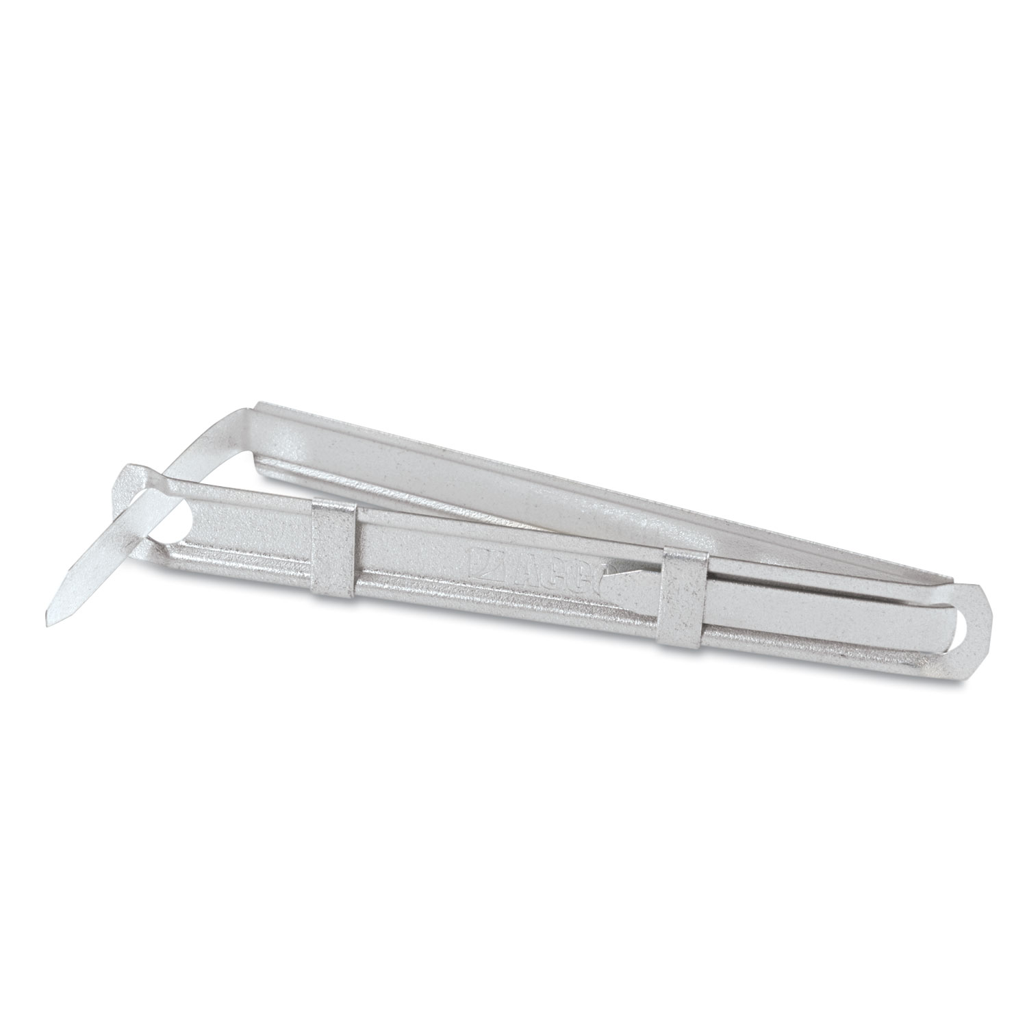 ACCO Standard Two-Piece Two-Prong Paper Fastener Bases, 2 Capacity, 2.75  Center to Center, Silver, 100/Box