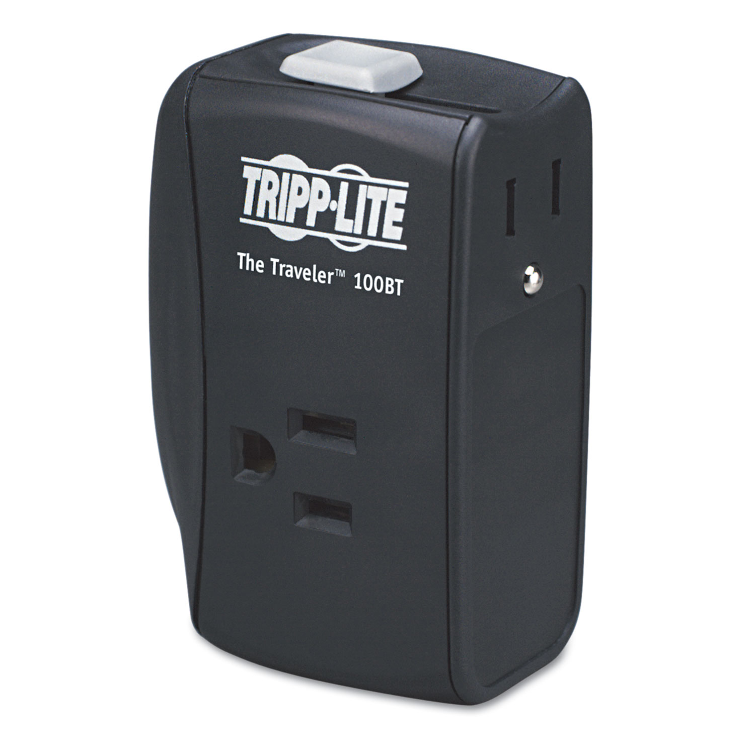 Protect It! Two-Outlet Portable Surge Suppressor, 1050 Joules, Black
