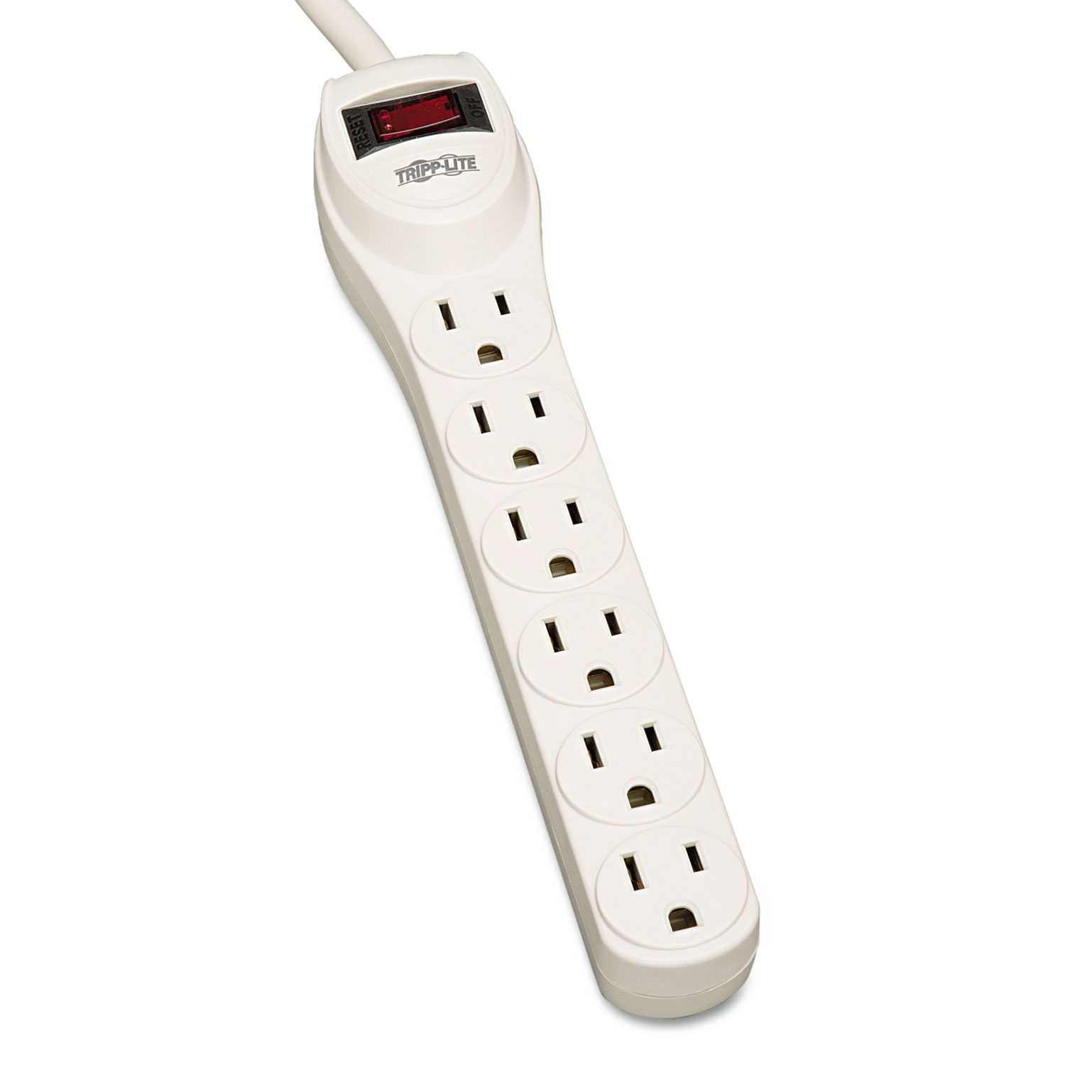 Protect It! Home Computer Surge Protector, 6 Outlets, 2 ft. Cord, 180 Joules