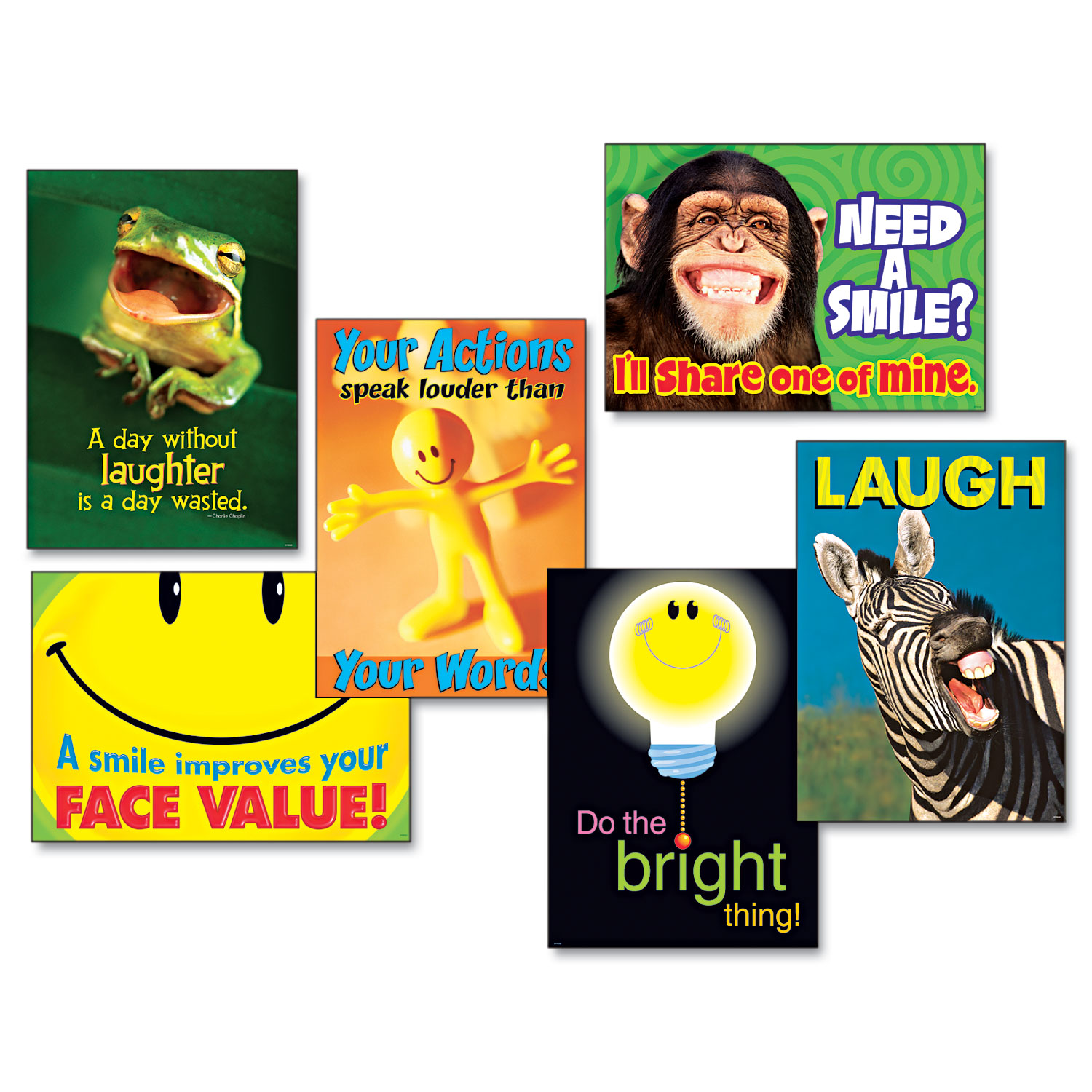 Attitude & Smiles ARGUS Poster Combo Pack, 6 Posters/Pack