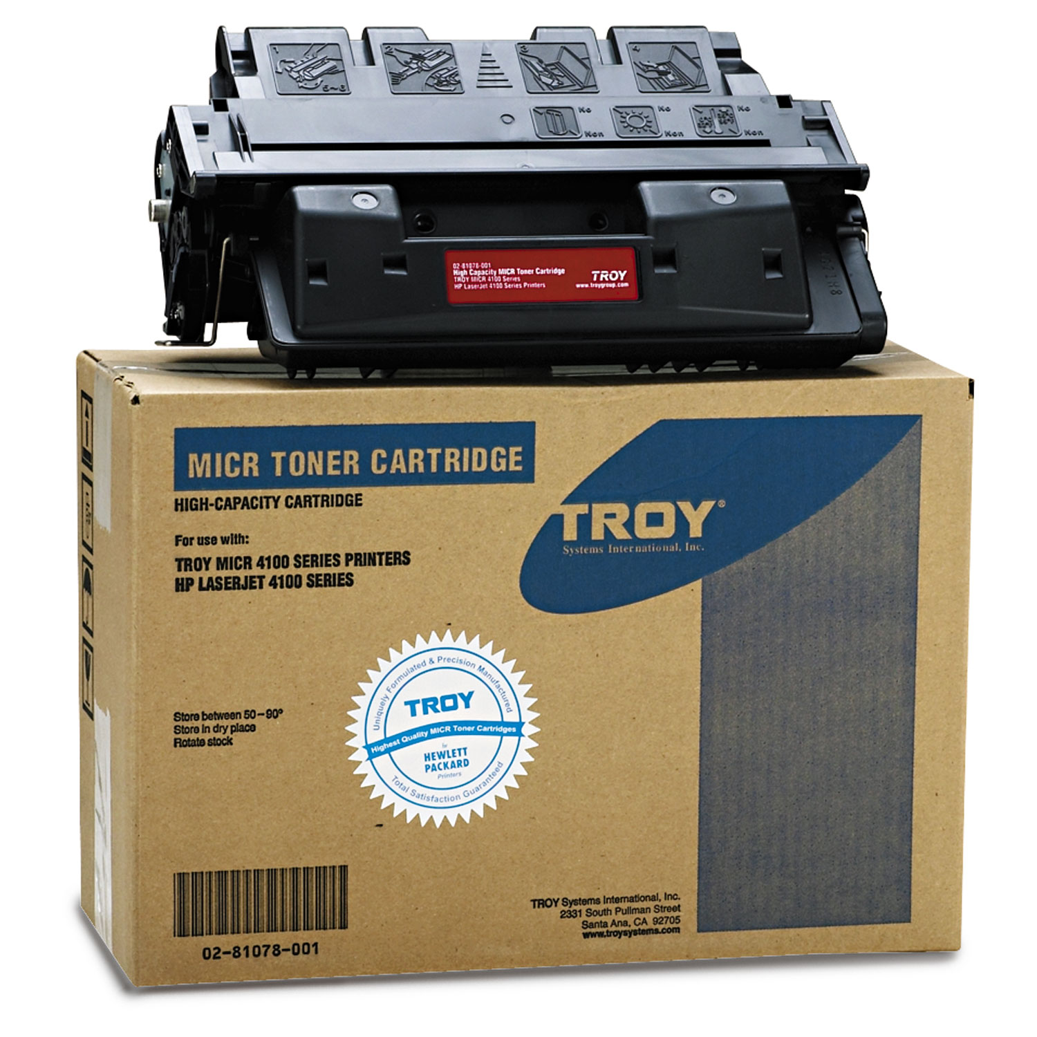 0281078001 61X (HP C8061X) High-Yield MICR Toner Secure, 10000 Page-Yield, Black