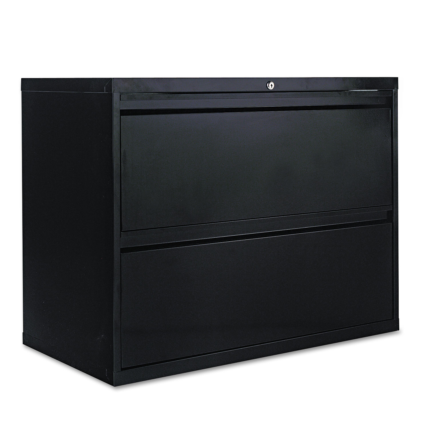  Alera ALELF3629BL Two-Drawer Lateral File Cabinet, 36w x 18d x 28h, Black (ALELF3629BL) 