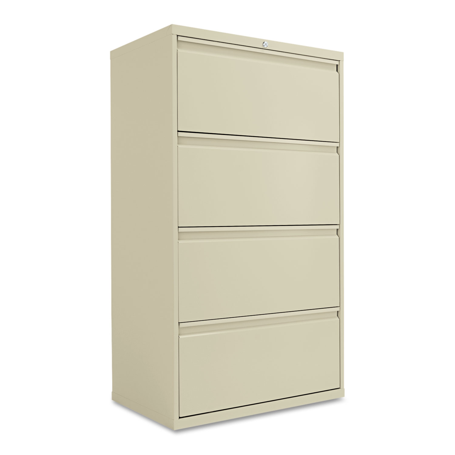 Four Drawer Lateral File Cabinet 30w X 18d X 52 5h Putty Zerbee