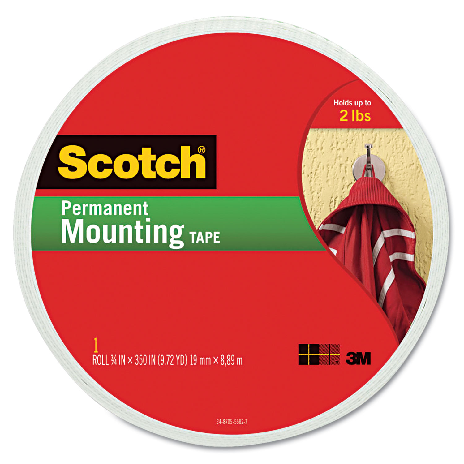  Scotch 110-LONG Foam Mounting Double-Sided Tape, 3/4 Wide x 350 Long (MMM110LONG) 