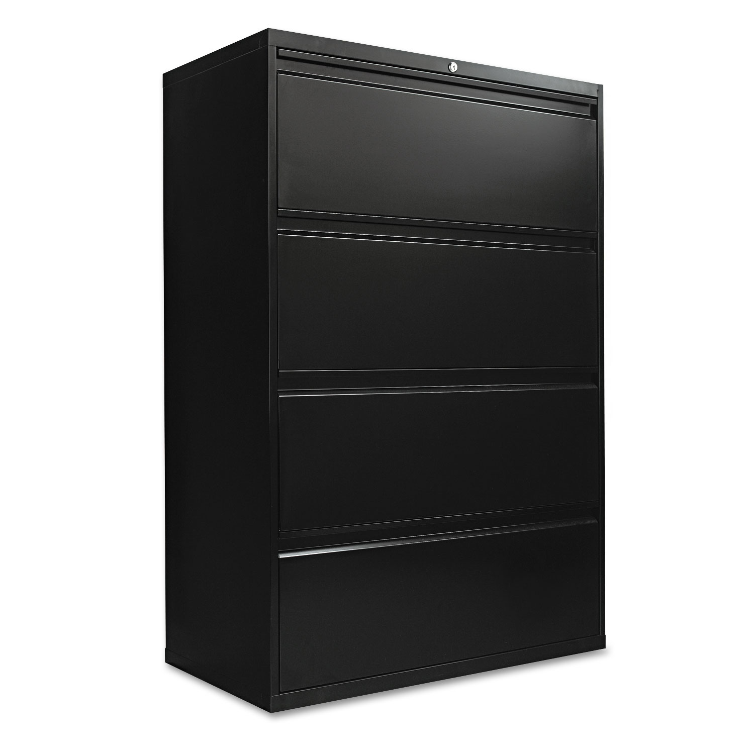  Alera ALELF3654BL Four-Drawer Lateral File Cabinet, 36w x 18d x 52.5h, Black (ALELF3654BL) 