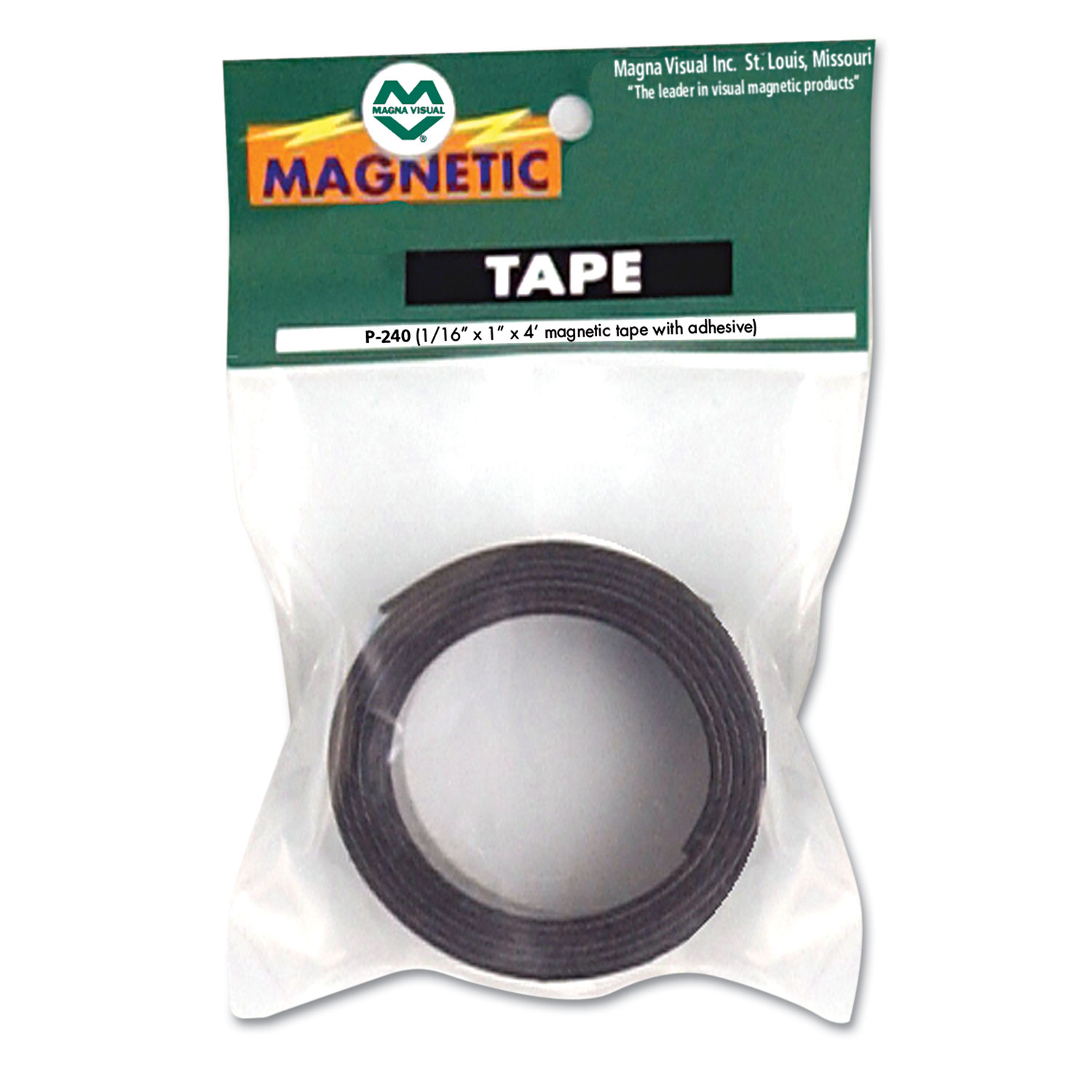 Magna Visual® Magnetic/Adhesive Tape, 1 x 4 ft Roll
