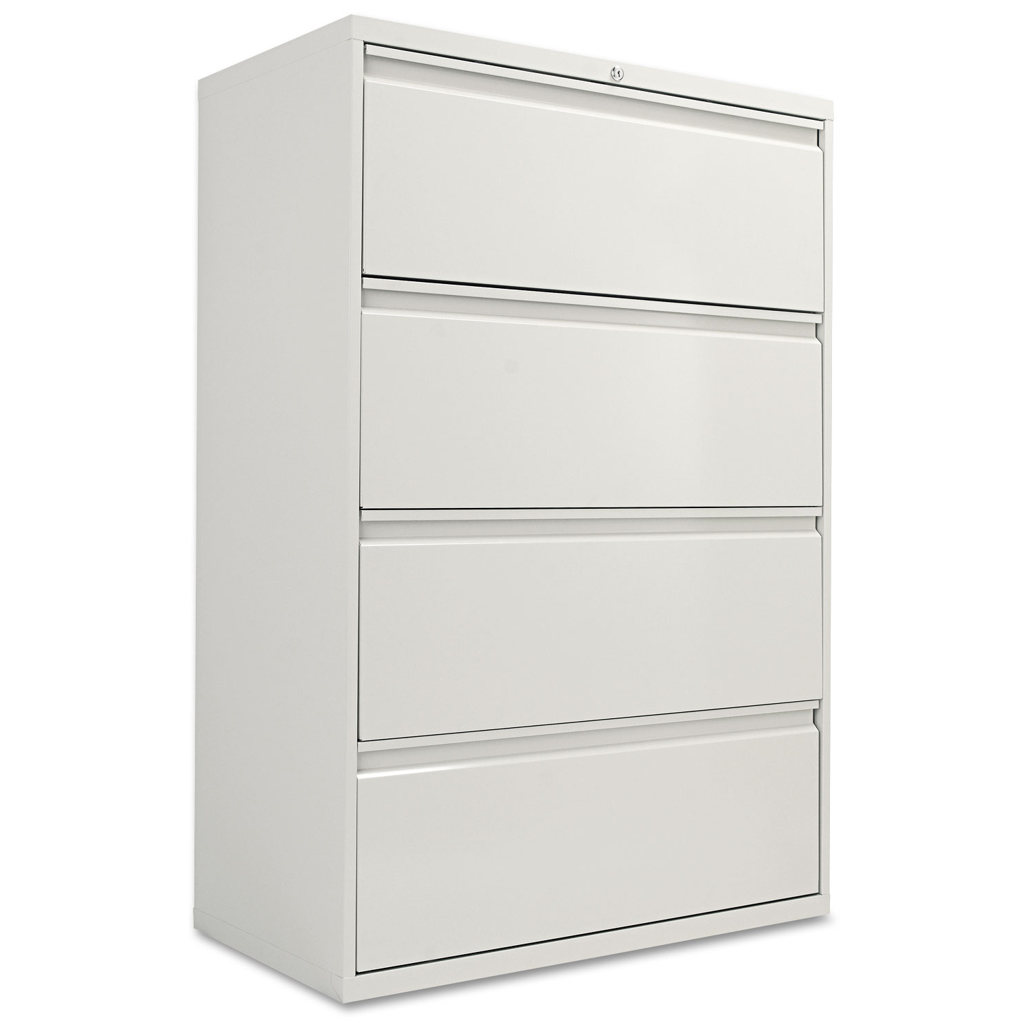  Alera ALELF3654LG Four-Drawer Lateral File Cabinet, 36w x 18d x 52.5h, Light Gray (ALELF3654LG) 