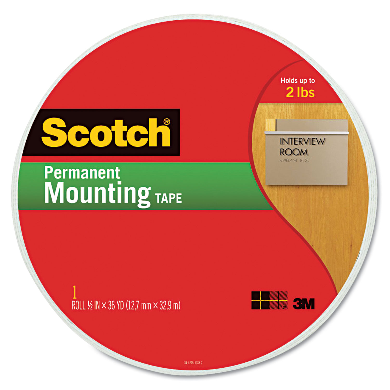  Scotch 110-MR Foam Mounting Tape, 3/4 Wide x 1368 Long (MMM110MR) 