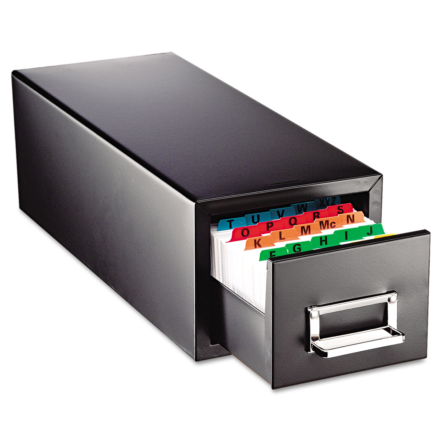  SteelMaster 263F5816SBLA Drawer Card Cabinet Holds 1,500 5 x 8 cards, 9 7/16 x 16 x 7 1/2 (MMF263F5816SBLA) 