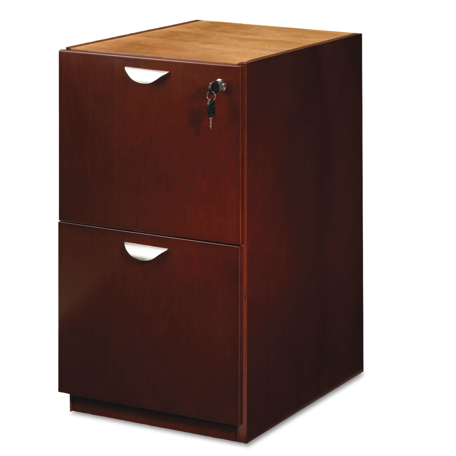 Mira Series File/File Desk Pedestal, 15w x 28d x 27h, Medium Cherry