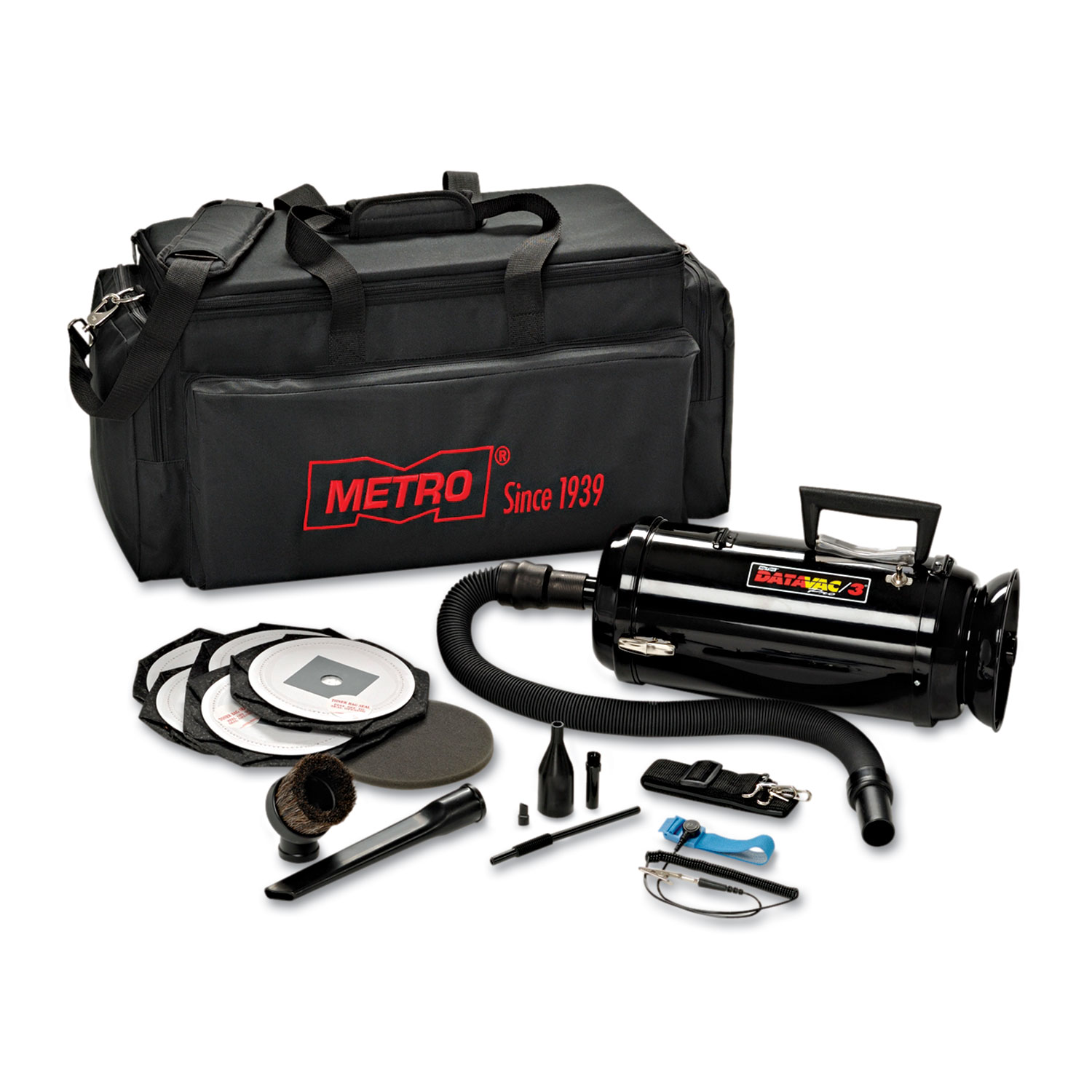  DataVac 117-117261 Metro Vac Anti-Static Vacuum/Blower, Includes Storage Case HEPA & Dust Off Tools (MEVDV3ESD1) 