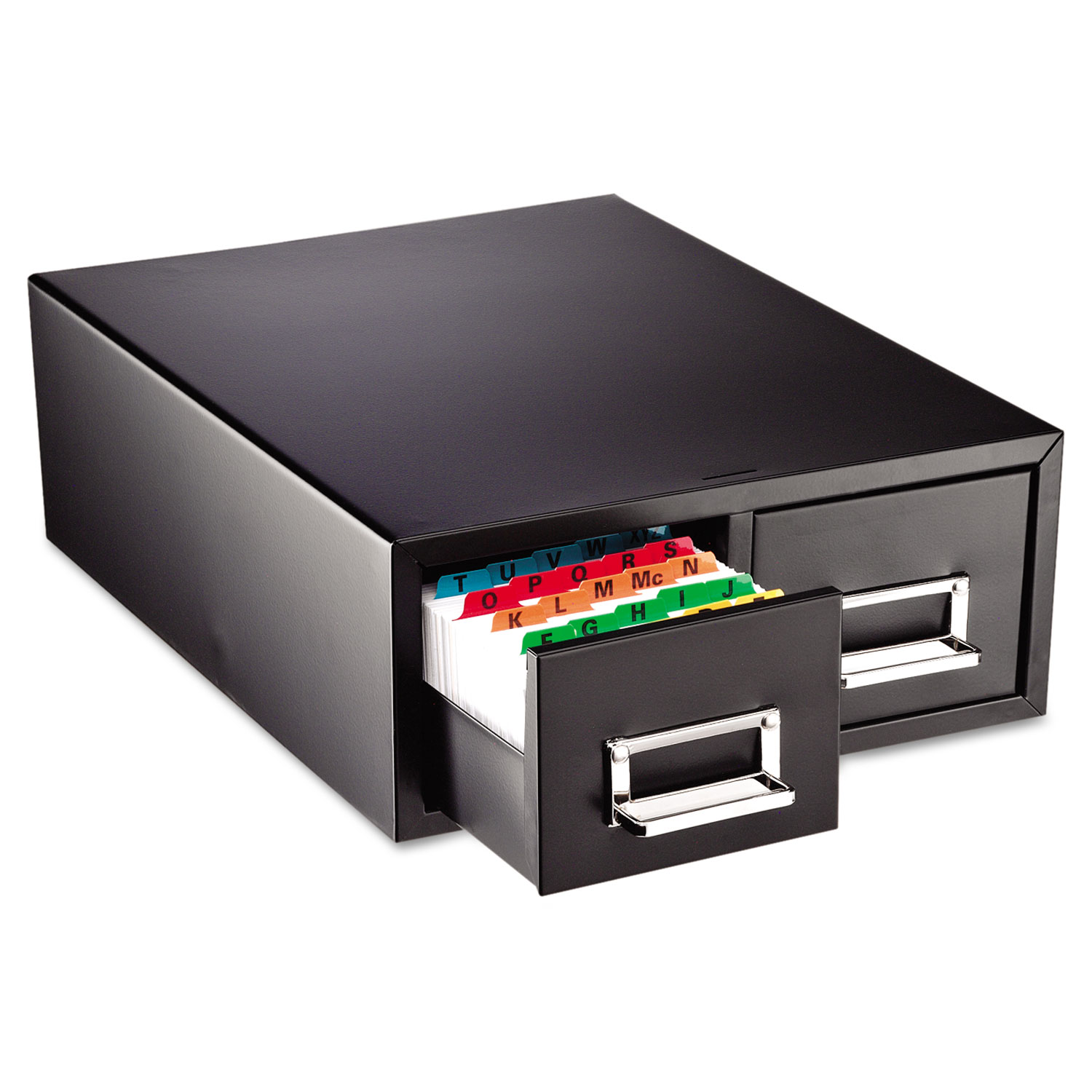  SteelMaster 263F3516DBLA Drawer Card Cabinet Holds 3,000 3 x 5 cards, 12 5/16 x 16 x 5 3/16 (MMF263F3516DBLA) 