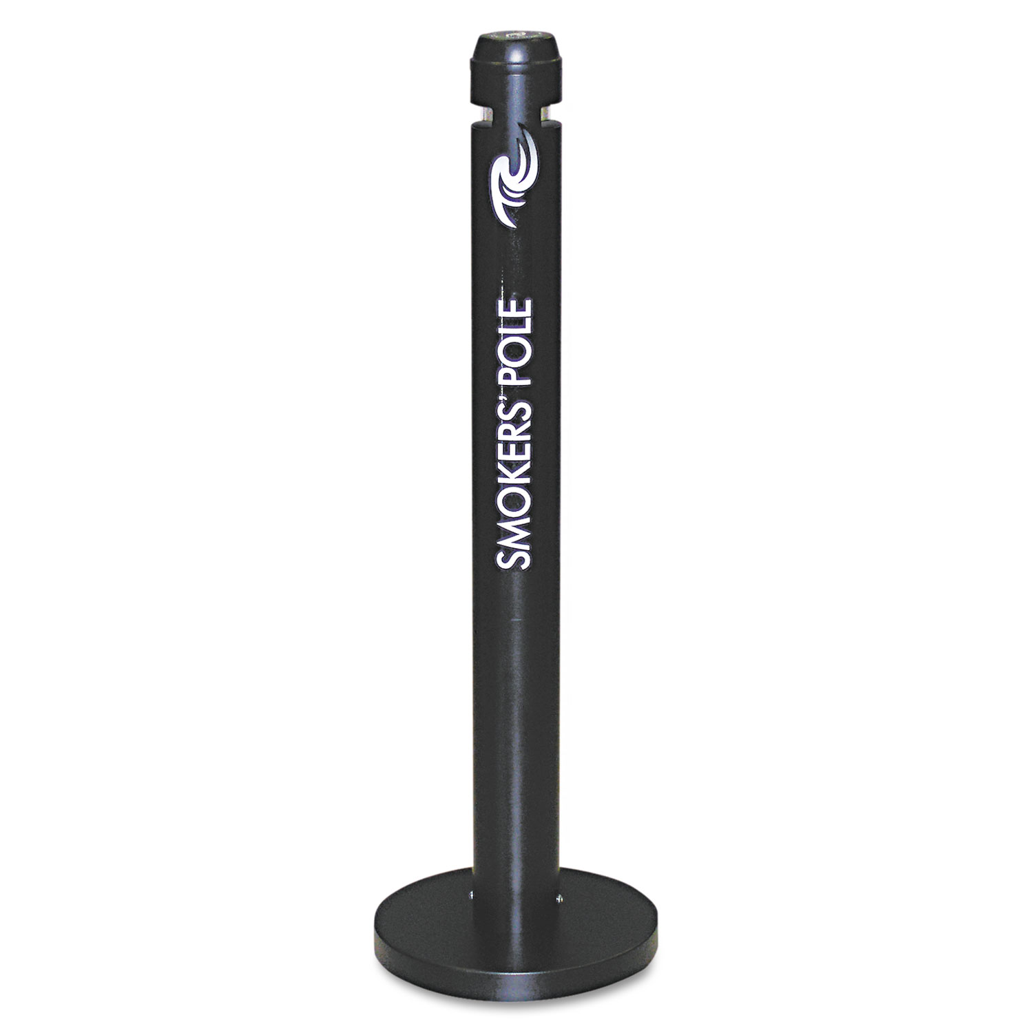  Rubbermaid Commercial FGR1BK Smoker's Pole, Round, Steel, 0.9 gal, Black (RCPR1BK) 