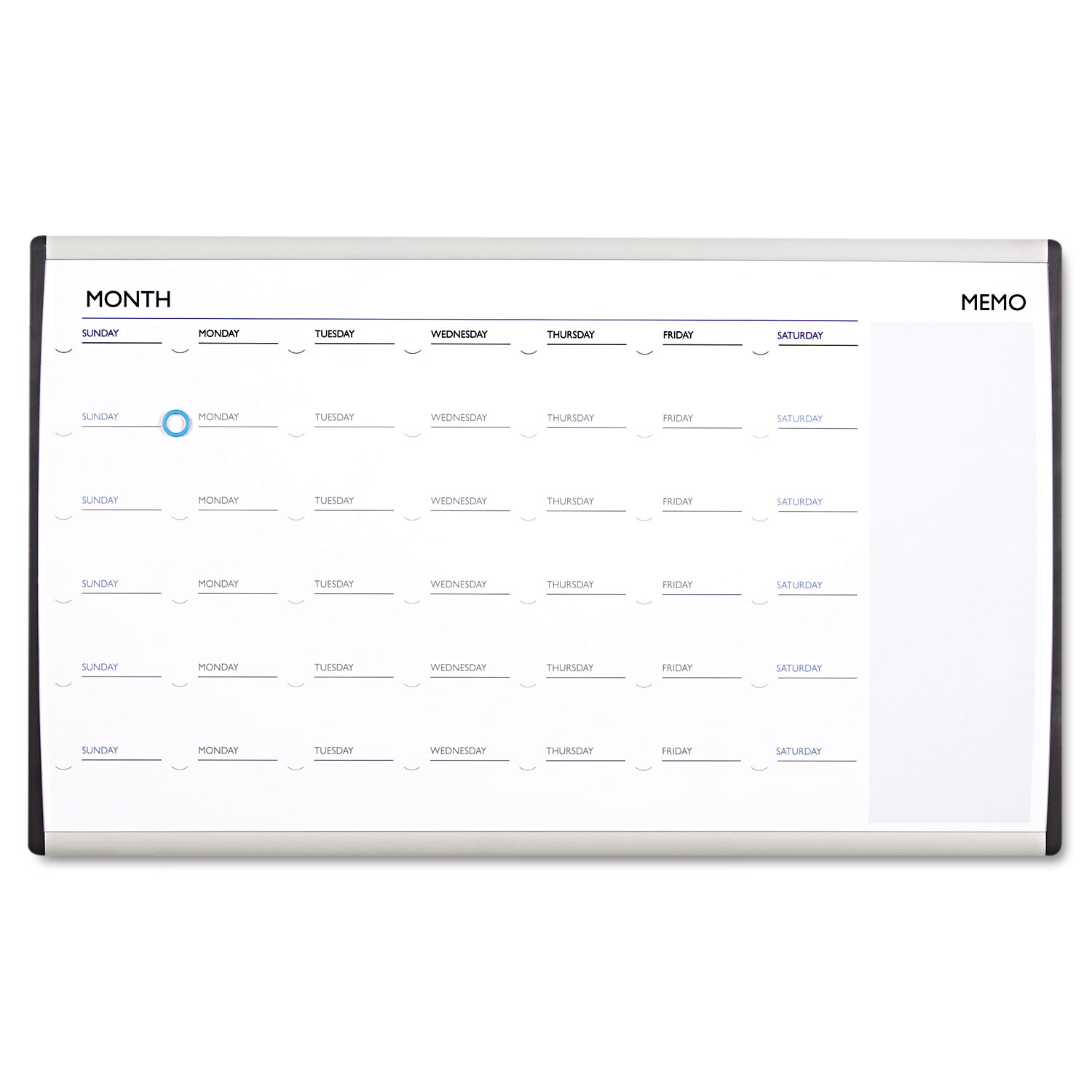  Quartet ARCCP3018 Magnetic Dry-Erase Calendar, 18 x 30, White Surface, Silver Aluminum Frame (QRTARCCP3018) 