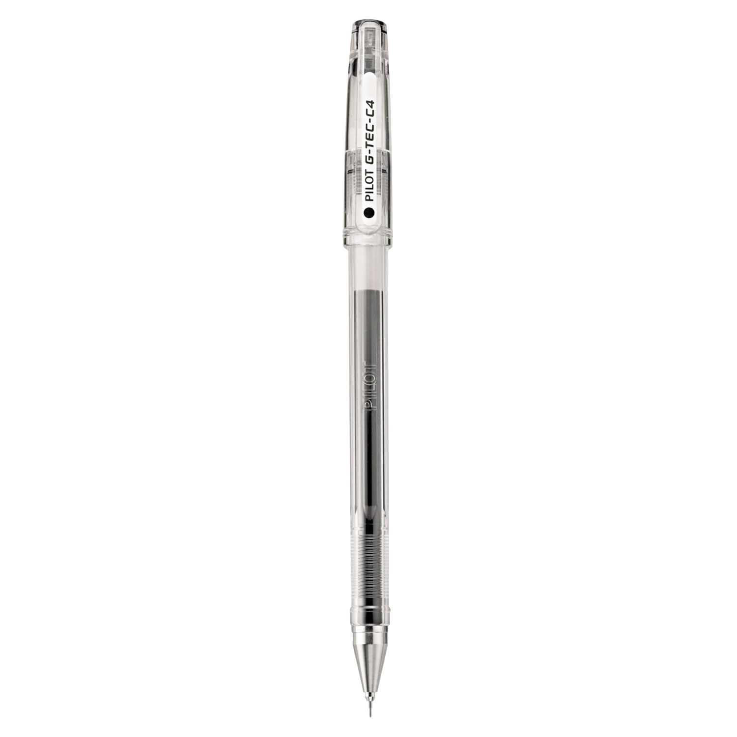  Pilot 35491 G-TEC-C Ultra Stick Gel Pen, Ultra-Fine 0.4mm, Black Ink, Clear Barrel, Dozen (PIL35491) 