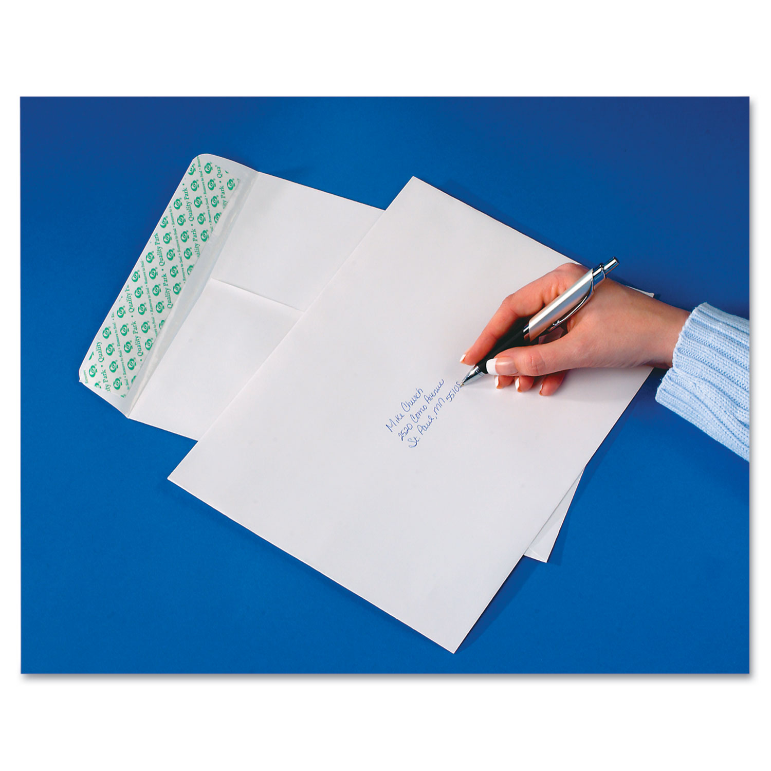 Tech No Tear Catalog Envelope, Poly Lining, 9 x 12, White, 100/Box