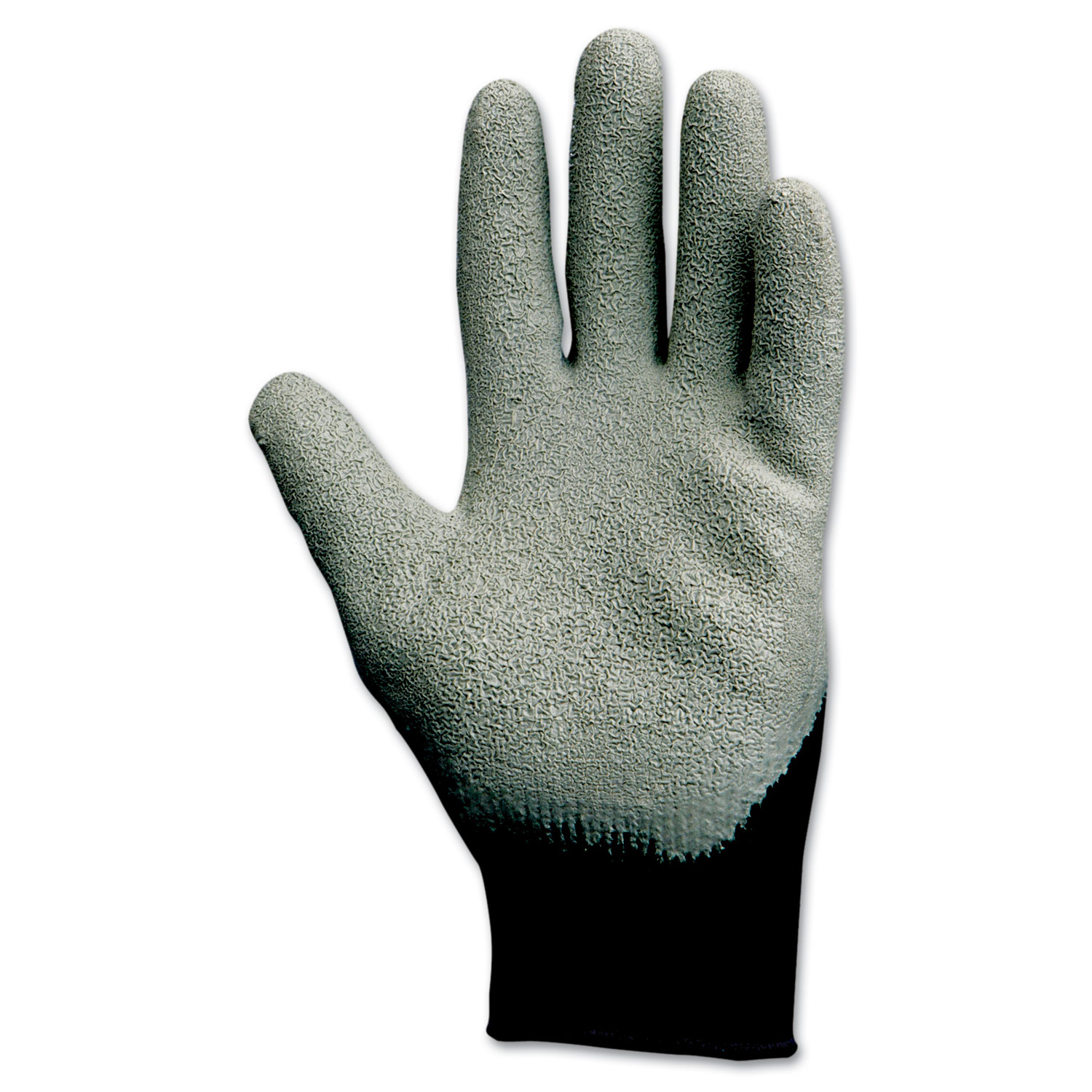 G40 Latex Coated Poly-Cotton Gloves, 250 mm Length, Large/Size 9, Gray, 12 Pairs