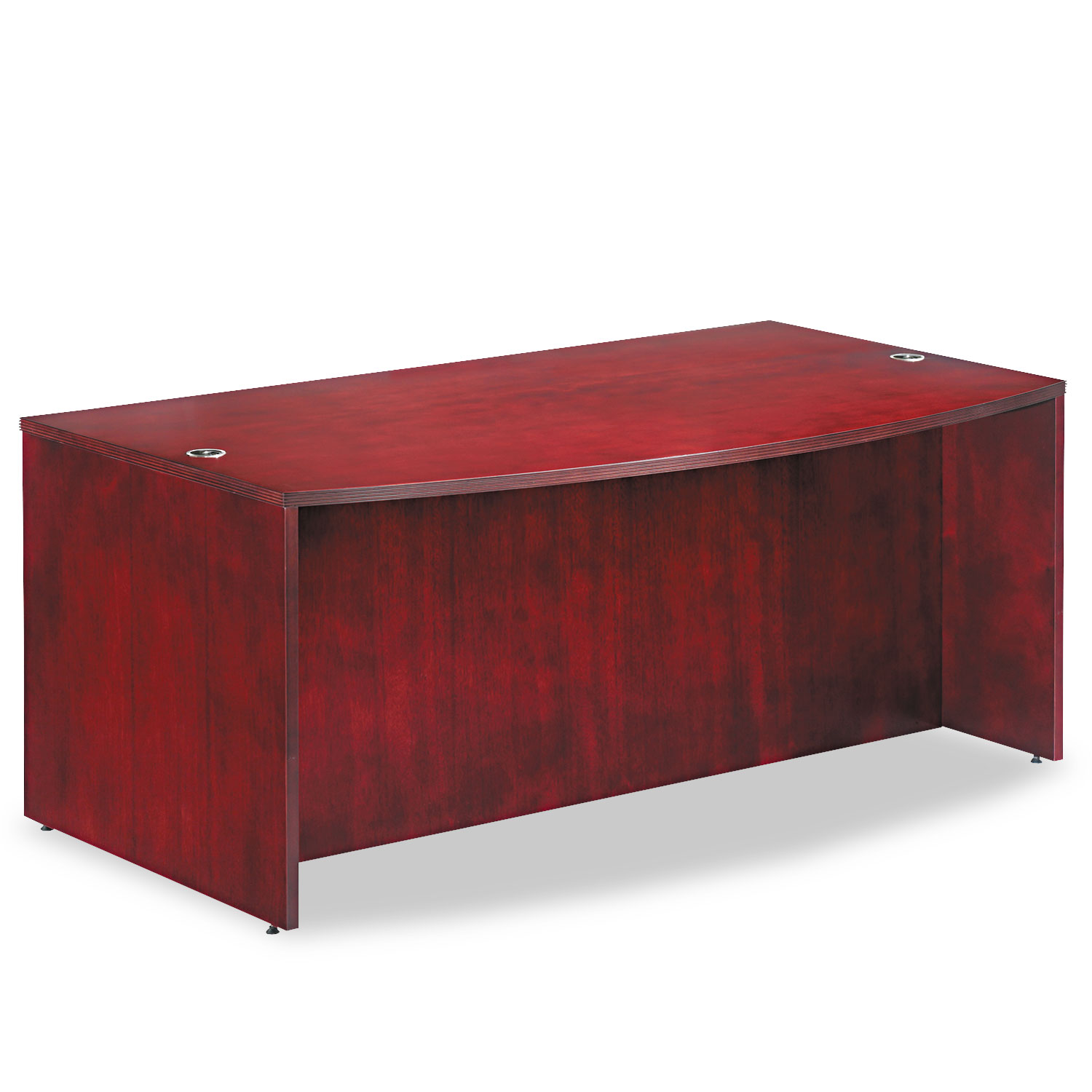 Alera Verona Veneer Series Bow Front Desk Shell,71w x 41-1/2d x 29-1/2h,Mahogany