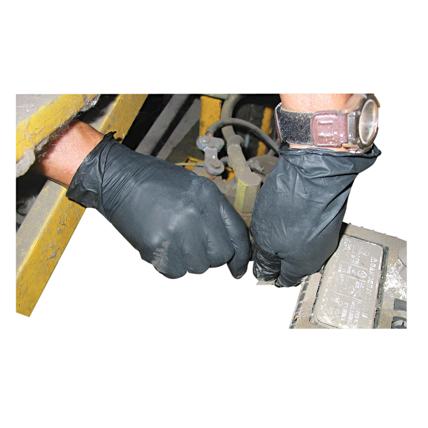  Impact IMP 8642XL ProGuard Disposable Nitrile Gloves, Powder-Free, Black, X-Large, 100/Box (IMP8642XLCT) 