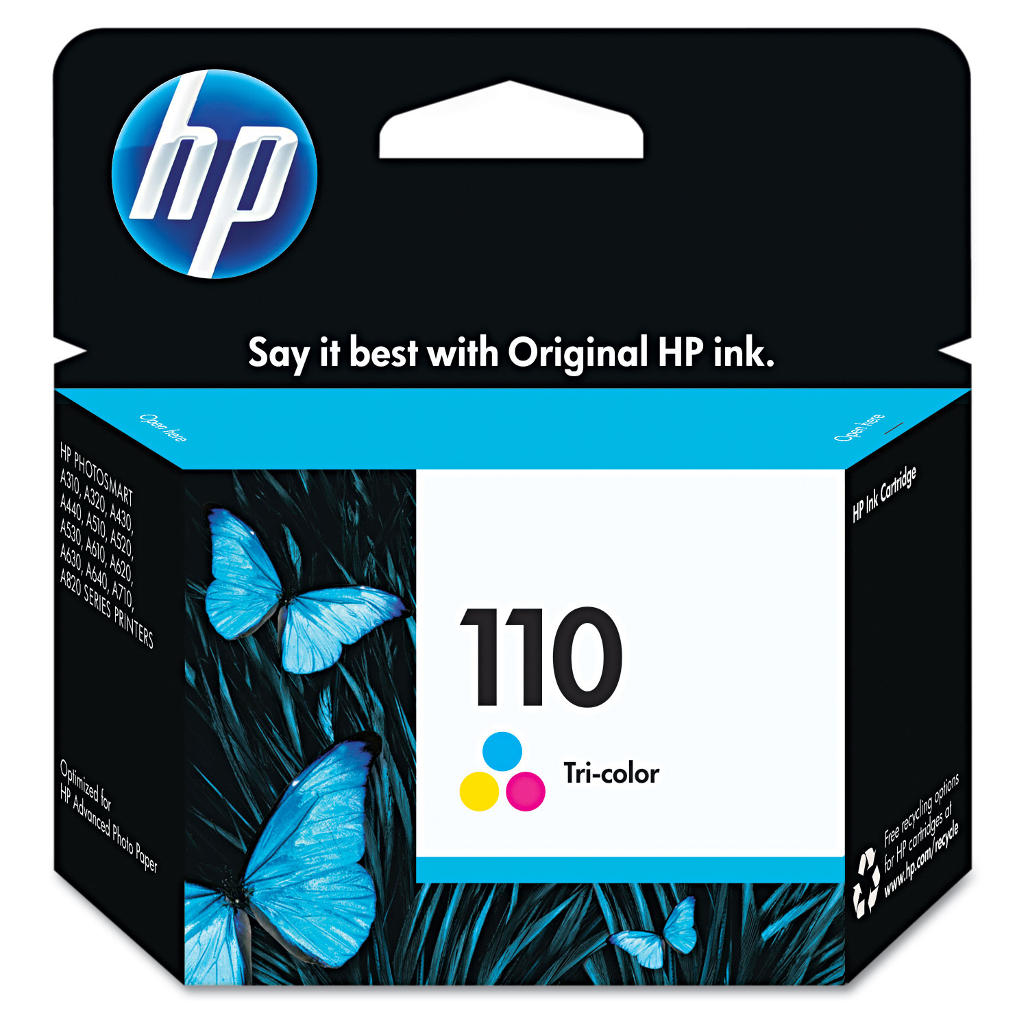  HP CB304AN HP 110, (CB304AN) Tri-color Original Ink Cartridge (HEWCB304AN) 