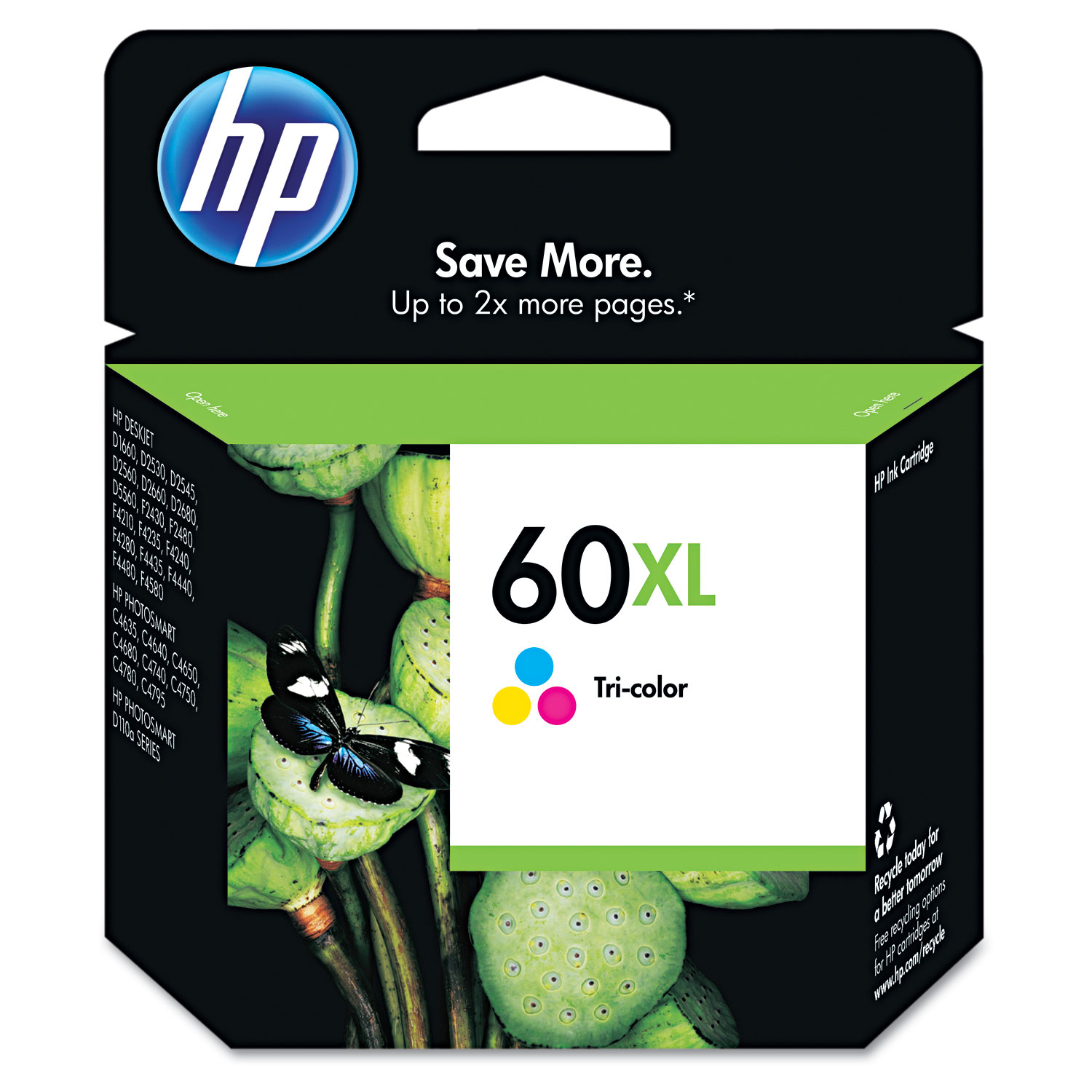  HP CC644WN HP 60XL, (CC644WN) High Yield Tri-color Original Ink Cartridge (HEWCC644WN) 