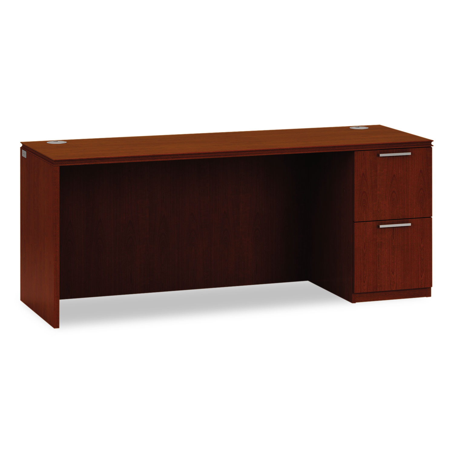 Arrive Single Pedestal Credenza, Right, 72w x 24d x 29-1/2h, Henna Cherry