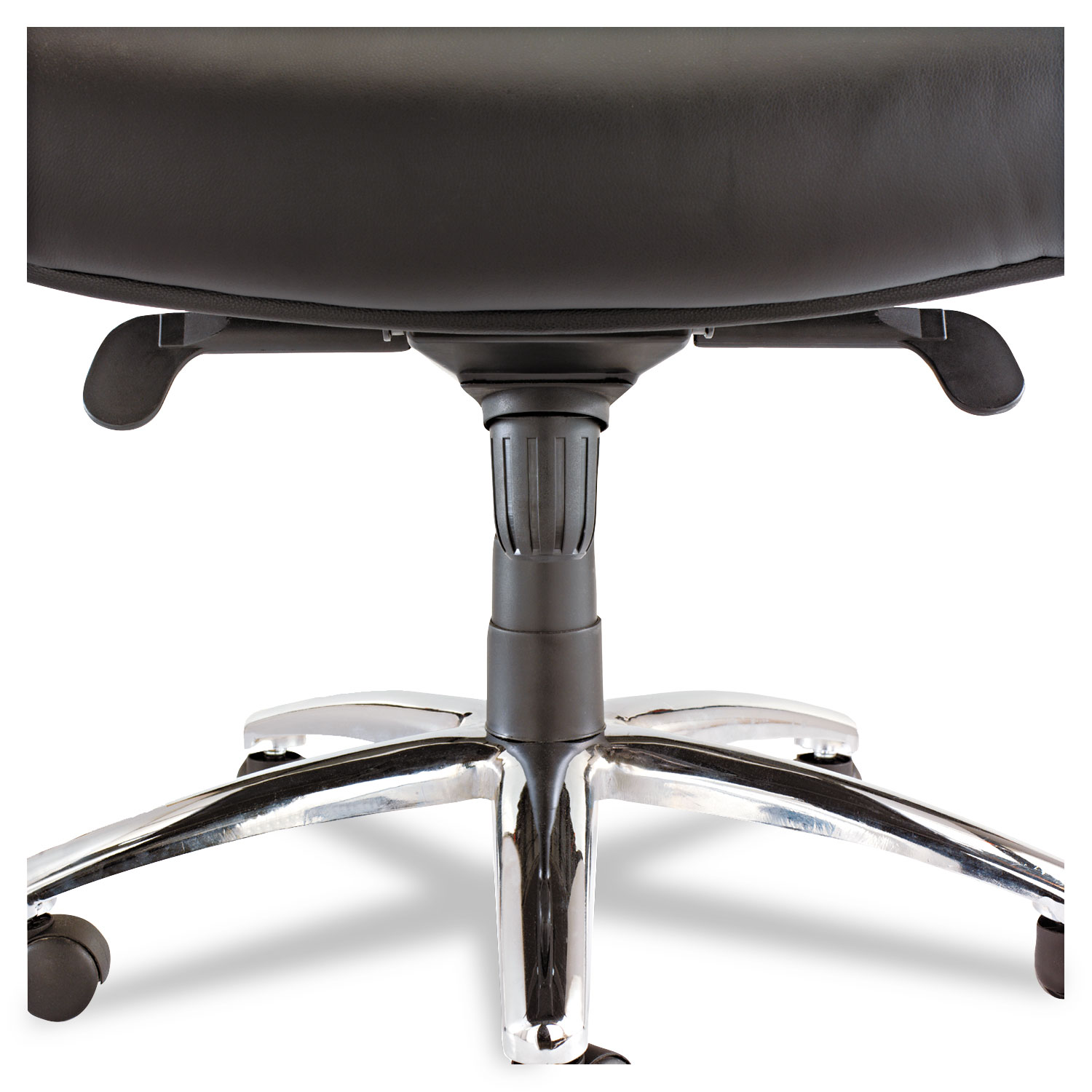 Alera Ravino Big & Tall Series High-Back Swivel/Tilt Leather Chair, Black