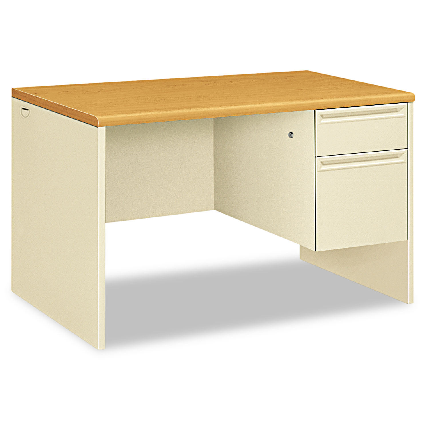  HON H38251.C.L 38000 Series Right Pedestal Desk, 48w x 30d x 29.5h, Harvest/Putty (HON38251CL) 