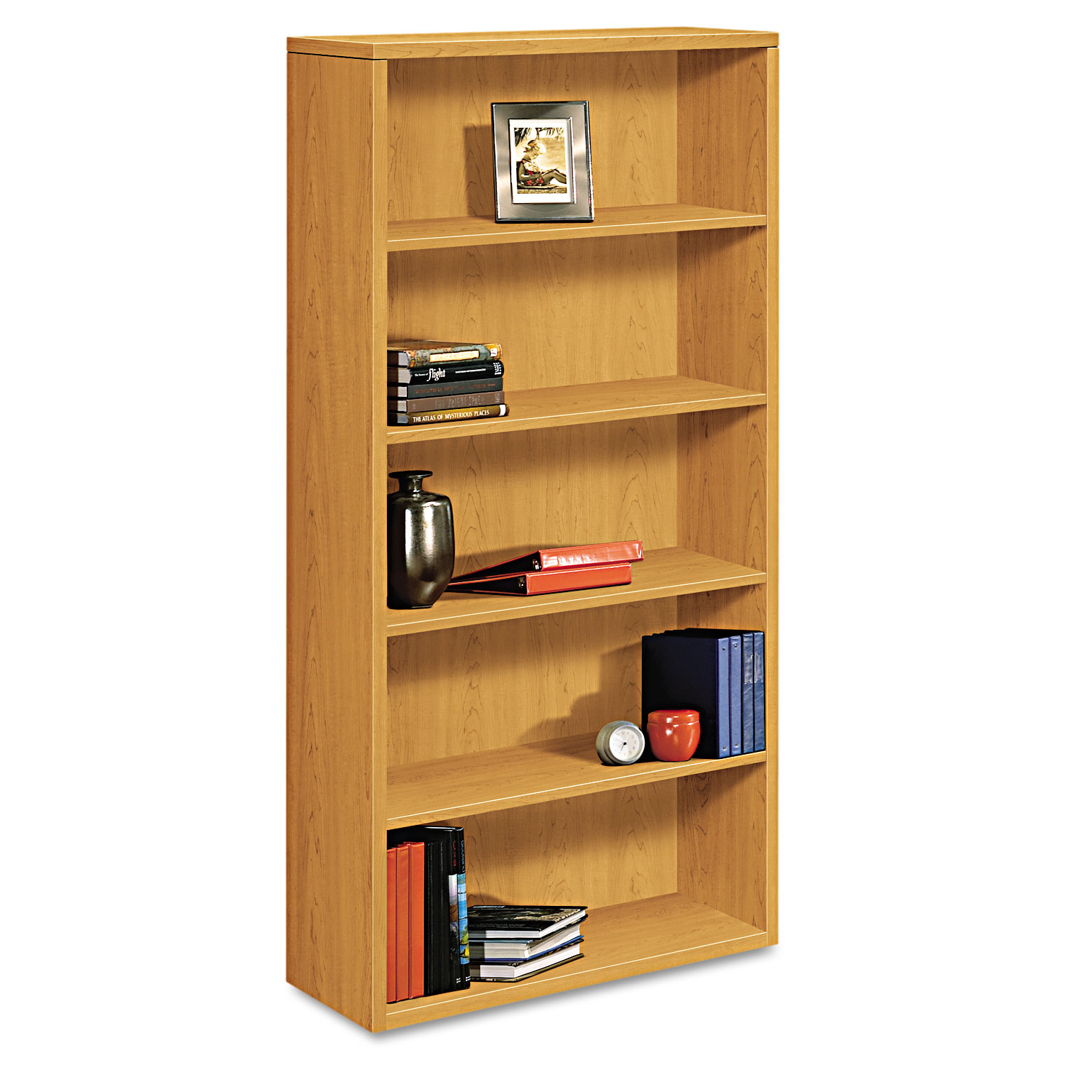  HON H105535.CC 10500 Series Laminate Bookcase, Five-Shelf, 36w x 13-1/8d x 71h, Harvest (HON105535CC) 
