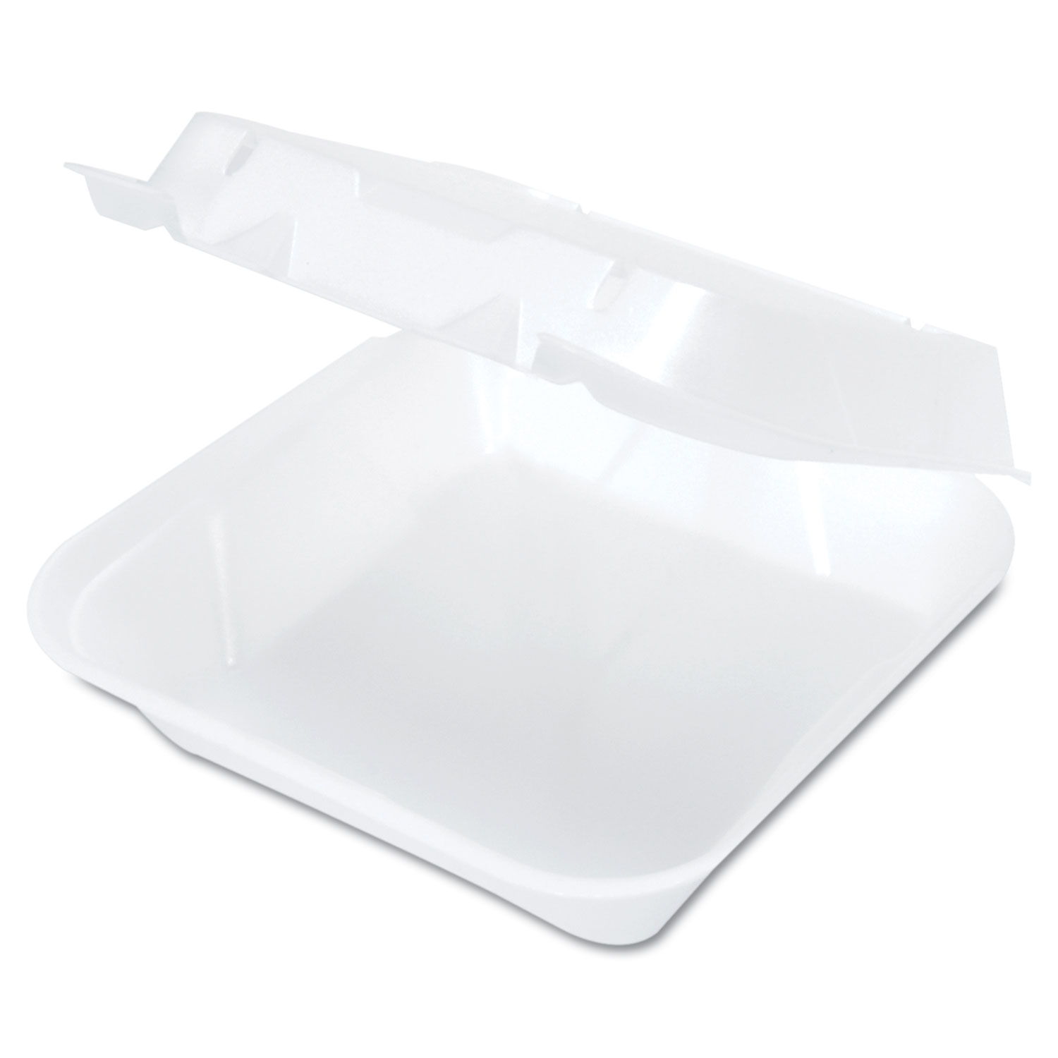 Genpak SN240-V-- Snap-It Vented Foam Hinged Container, White, 8-1/4 x 8 x 3, 100/Bag, 2 Bags/CT (GNPSN240V) 