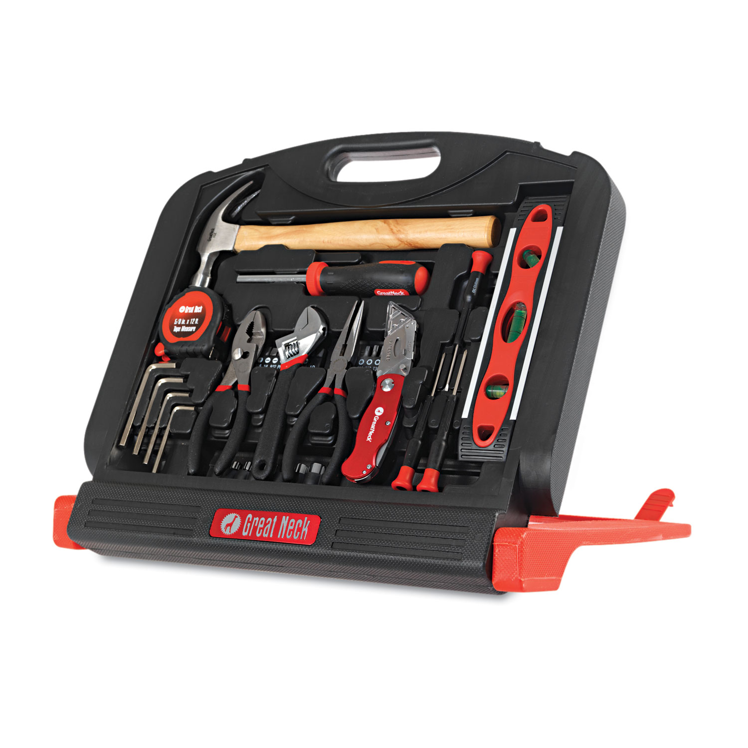 48-Tool Set in Blow-Molded Case, Black