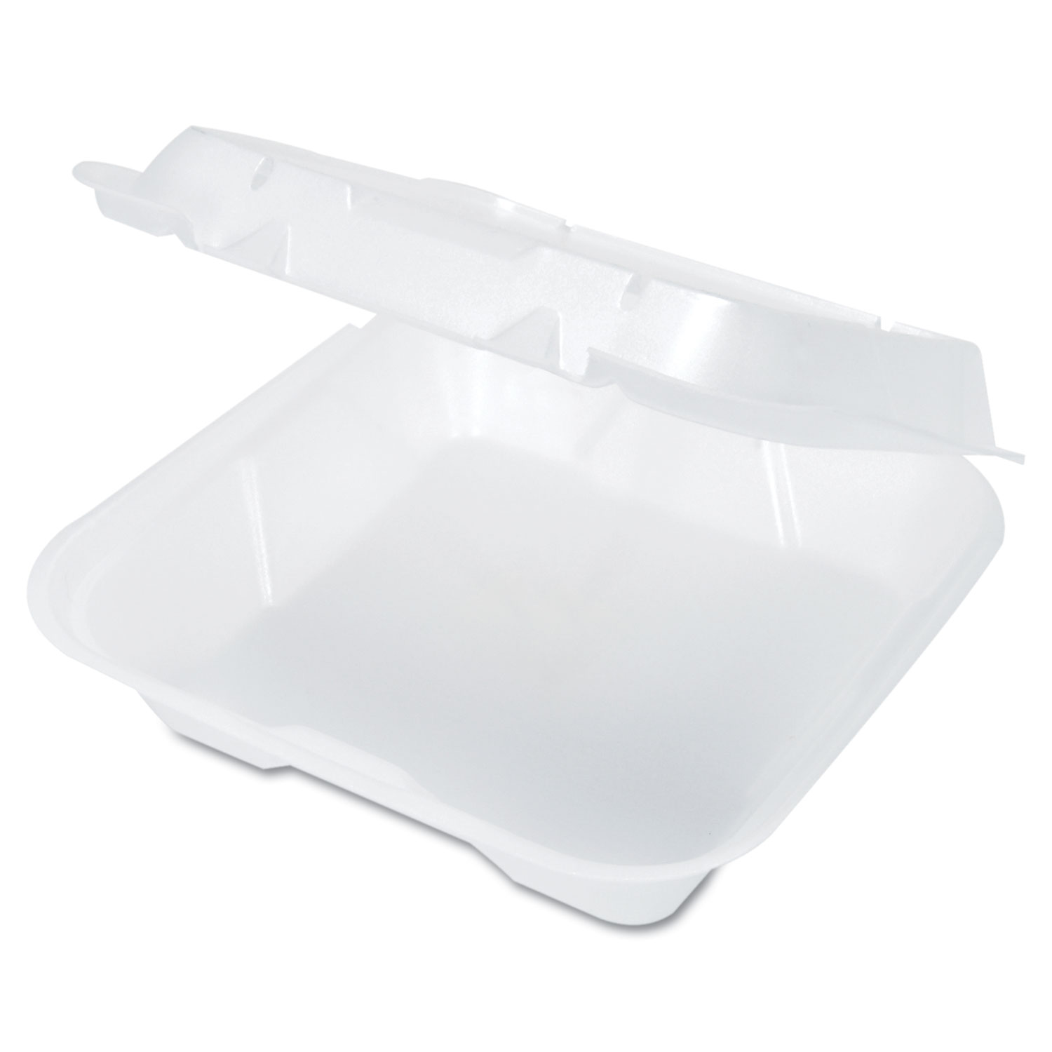  Genpak SN200-V-- Snap-It Vented Foam Hinged Container, White, 9-1/4 x 9-1/4 x 3, 100/Bag, 2/CT (GNPSN200V) 