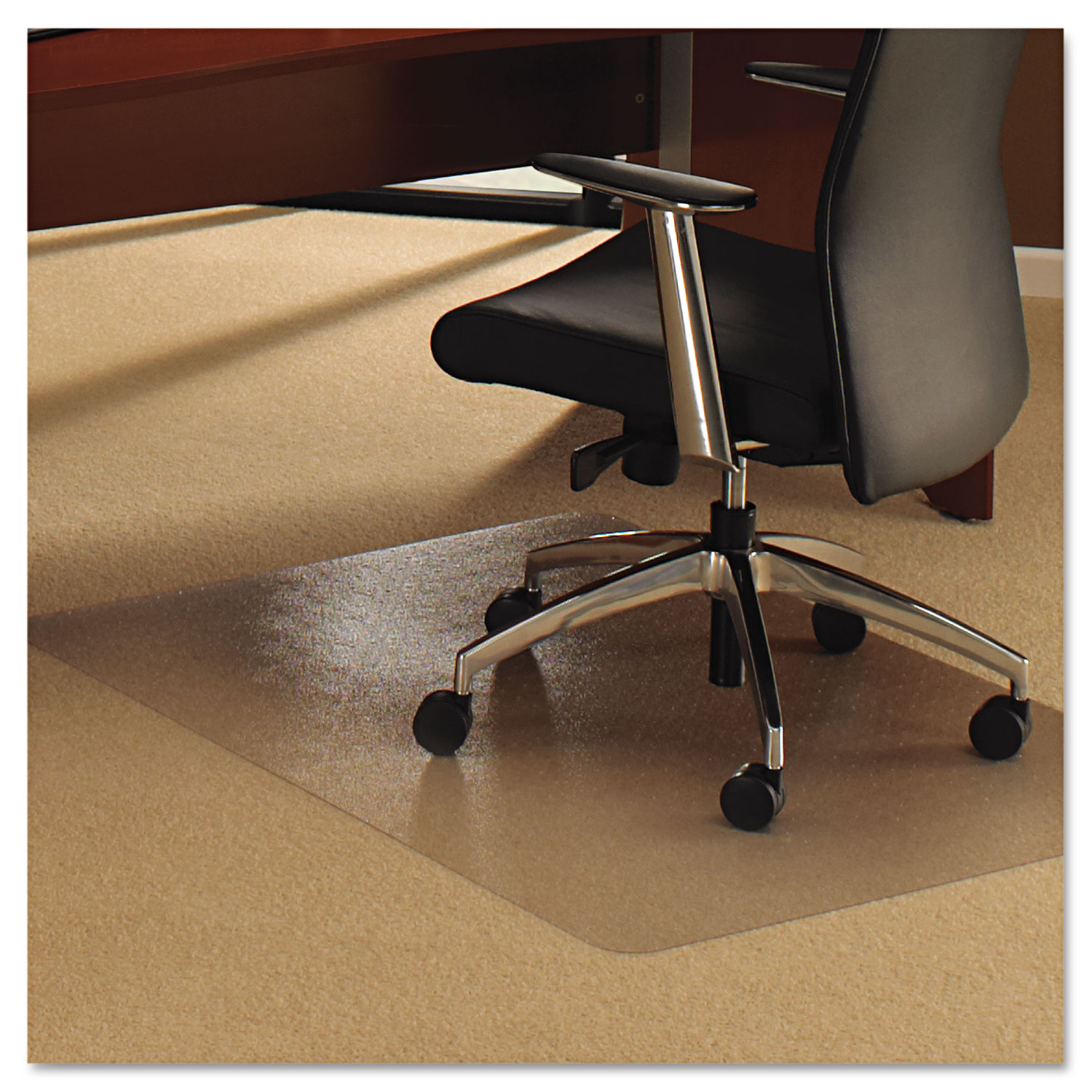  Floortex 1115227ER Cleartex Ultimat Chair Mat for High Pile Carpets, 60 x 48, Clear (FLR1115227ER) 