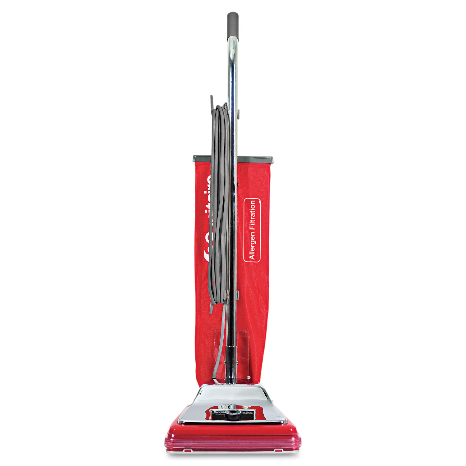  Sanitaire SC888N TRADITION Bagged Upright Vacuum, 7 Amp, 17.5 lb, Chrome/Red (EURSC888N) 