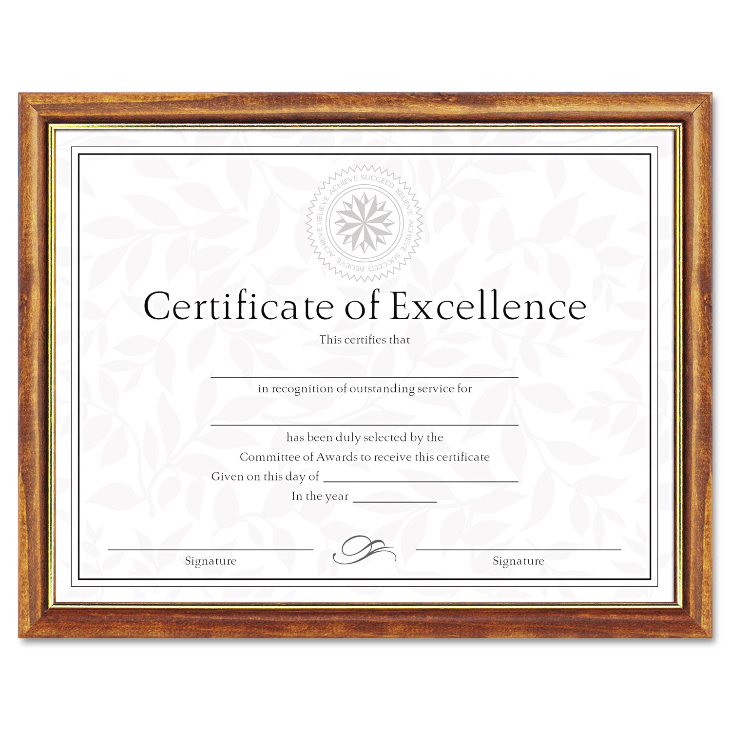  DAX N17981MT Two-Tone Document/Diploma Frame, Wood, 8 1/2 x 11, Maple w/Gold Leaf Trim (DAXN17981MT) 