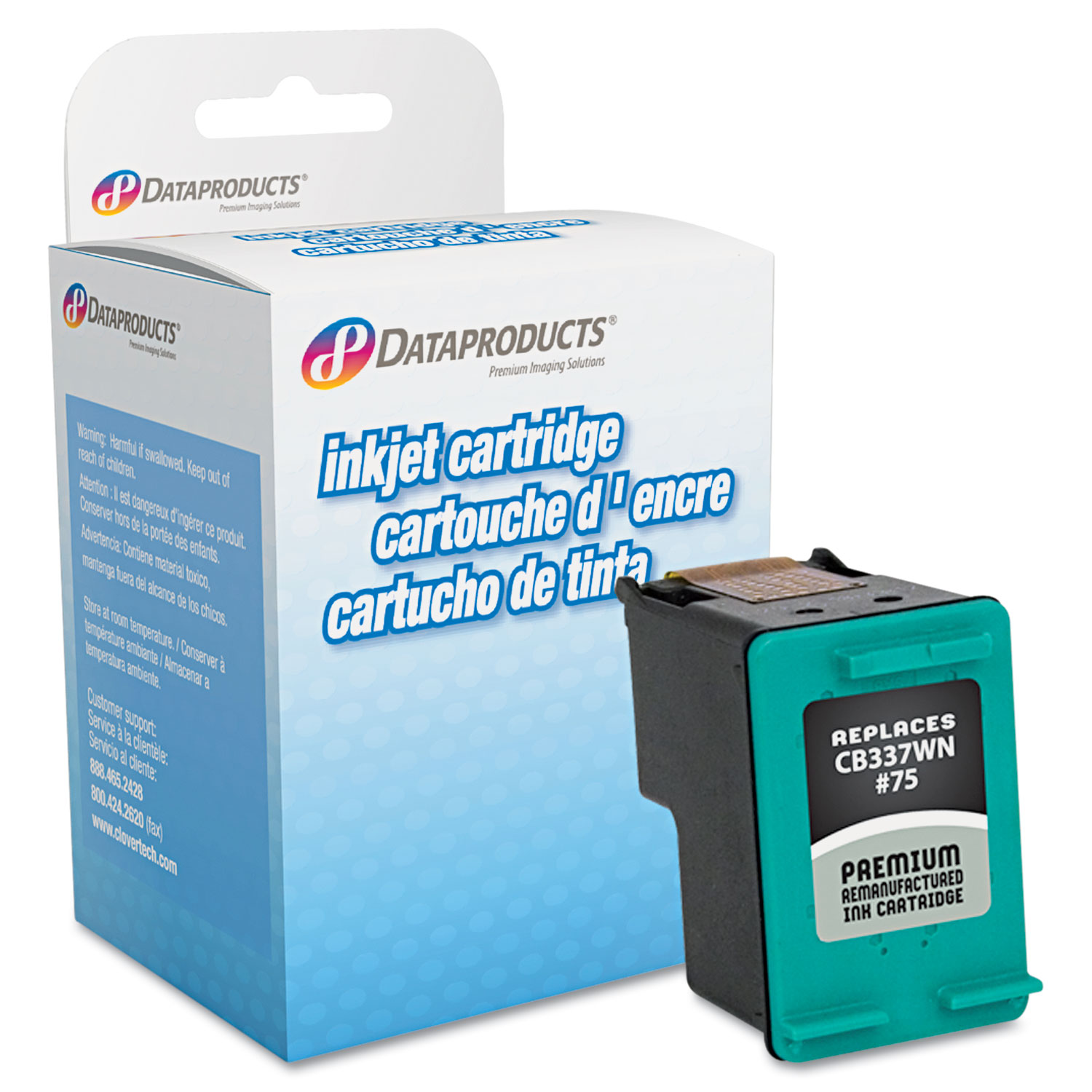 Remanufactured CB337WN (75) High-Yield Ink, 170 Page-Yield, Tri-Color