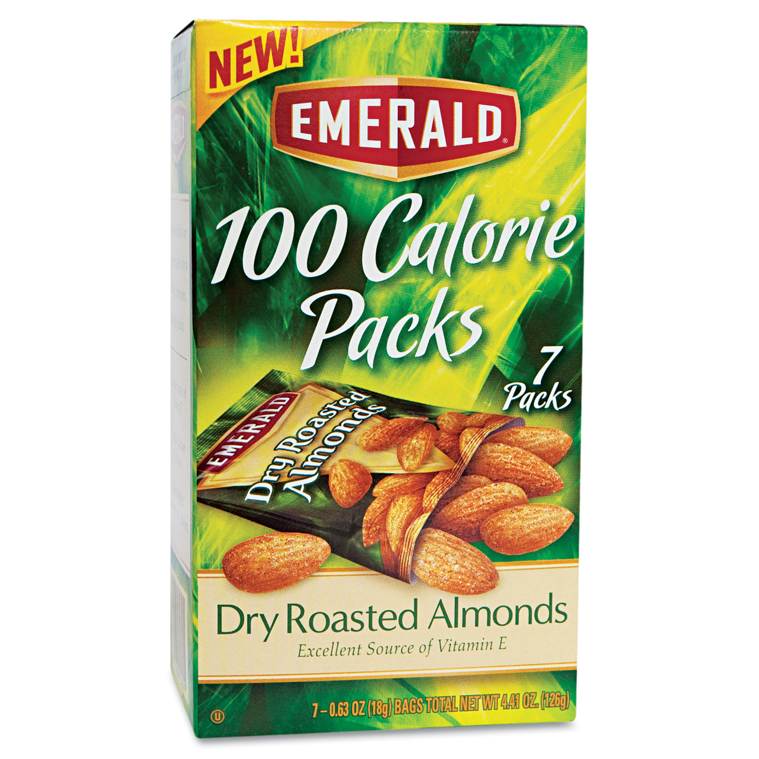 100 Calorie Pack Dry Roasted Almonds, .63oz Packs, 7/Box