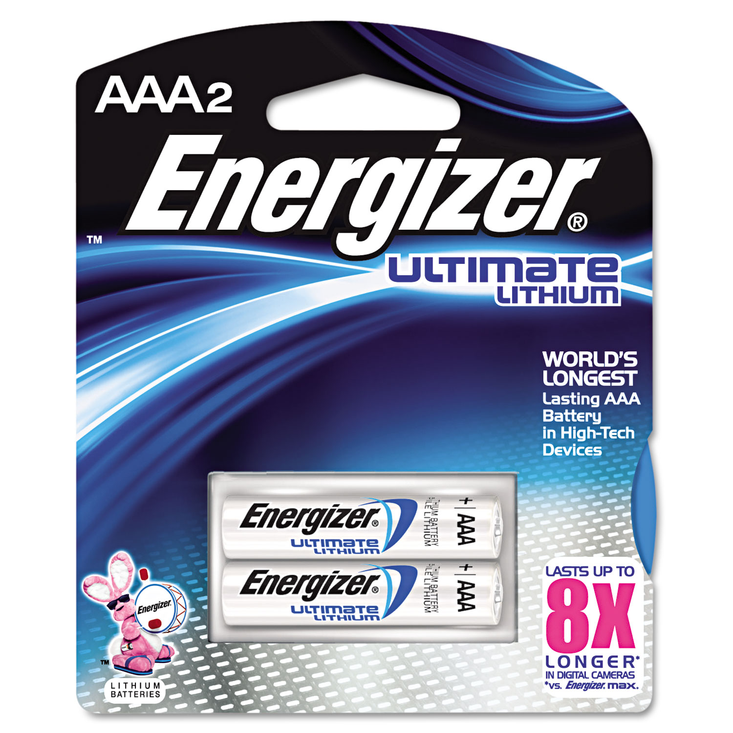 Energizer® Ultimate Lithium AAA Batteries, 1.5V, 2/Pack