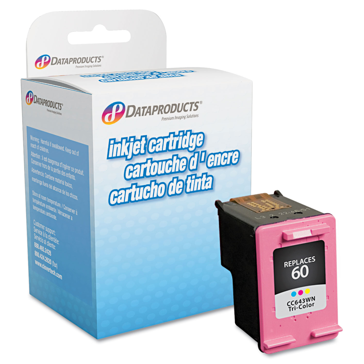 Remanufactured CC643WN (60) Ink, 165 Page-Yield, Tri-Color