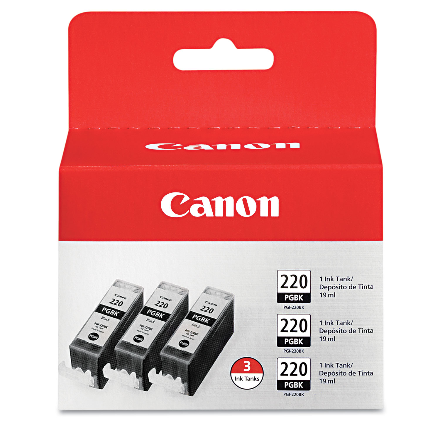  Canon 2945B004 2945B004 (PGI-220) Ink, Black, 3/PK (CNM2945B004) 
