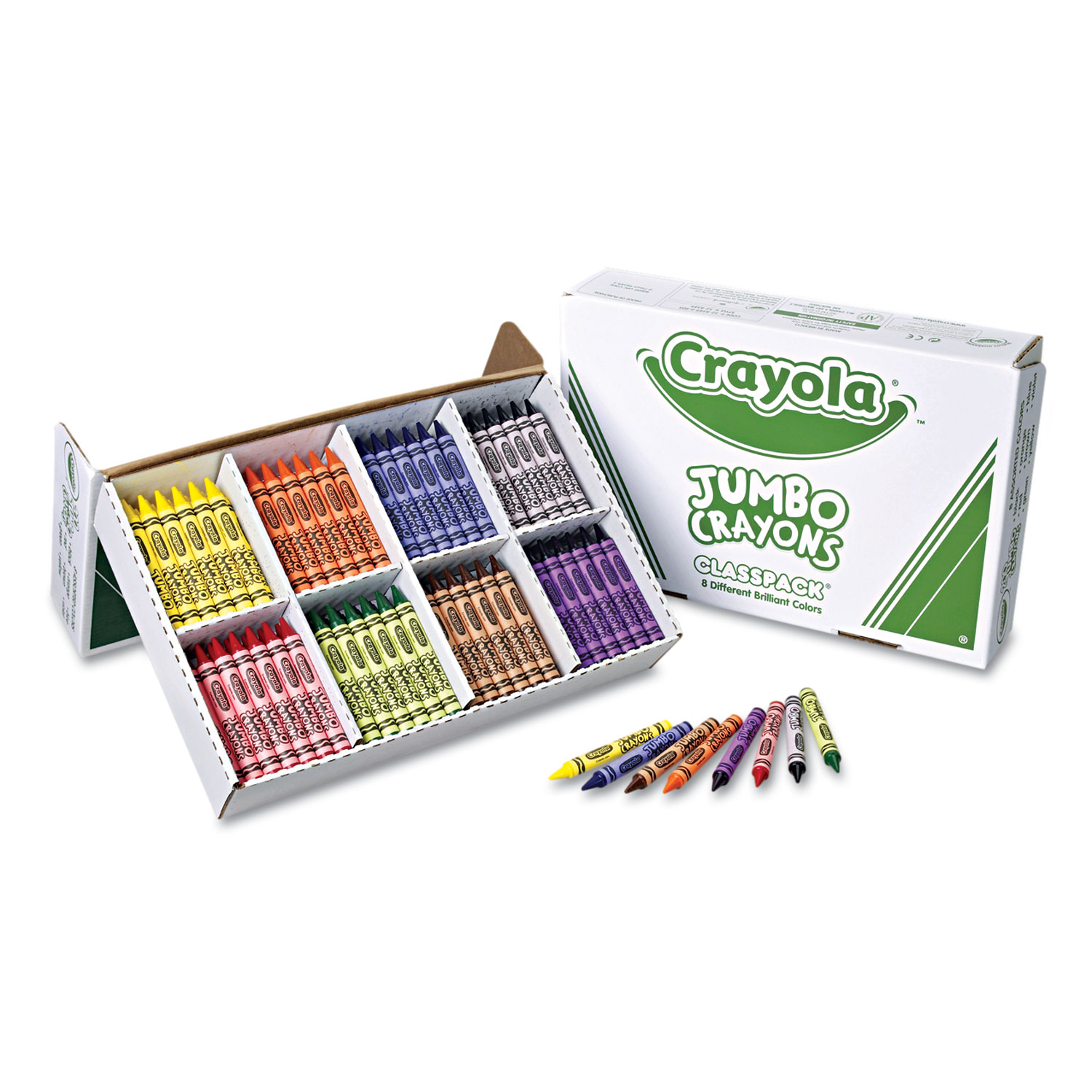8 Pack Jumbo Crayon Box with Full Color Decal - 865890-FCD