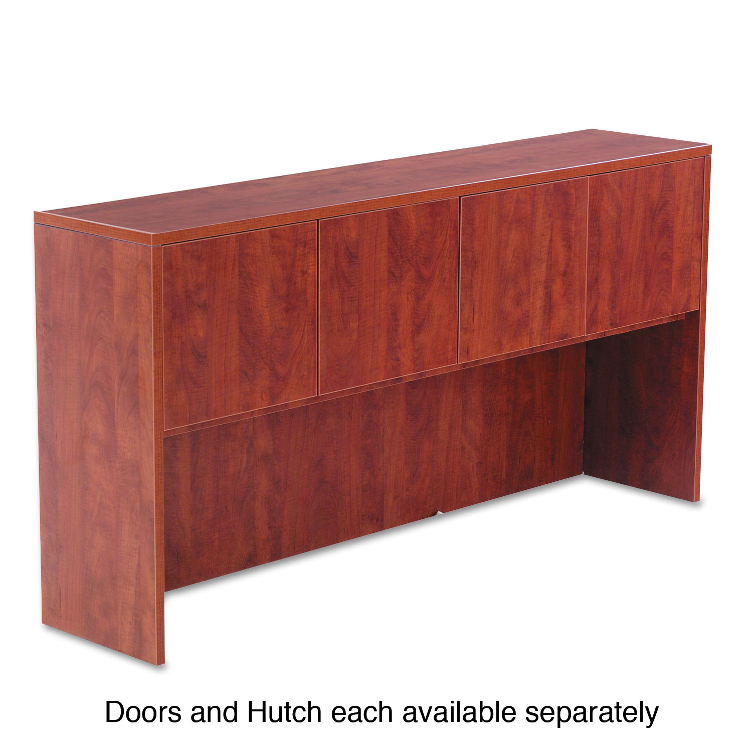 Alera Valencia Series Open Storage Hutch, 64-3/4w x 15d x 35-1/2h, Medium Cherry