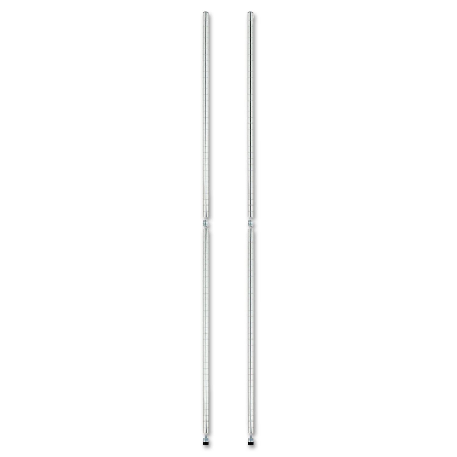 Stackable Posts For Wire Shelving, 36 High, Silver, 4/Pack