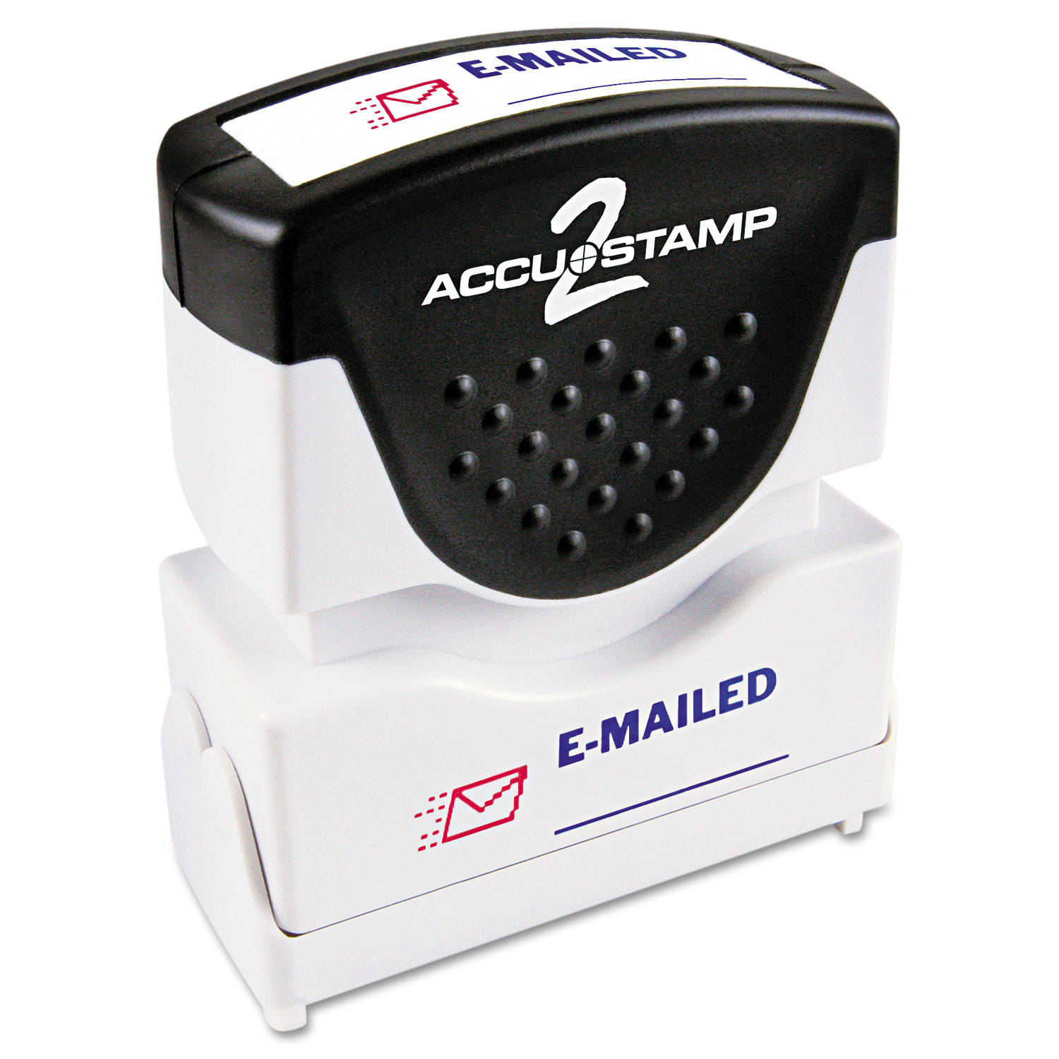  ACCUSTAMP2 035541 Pre-Inked Shutter Stamp, Red/Blue, EMAILED, 1 5/8 x 1/2 (COS035541) 