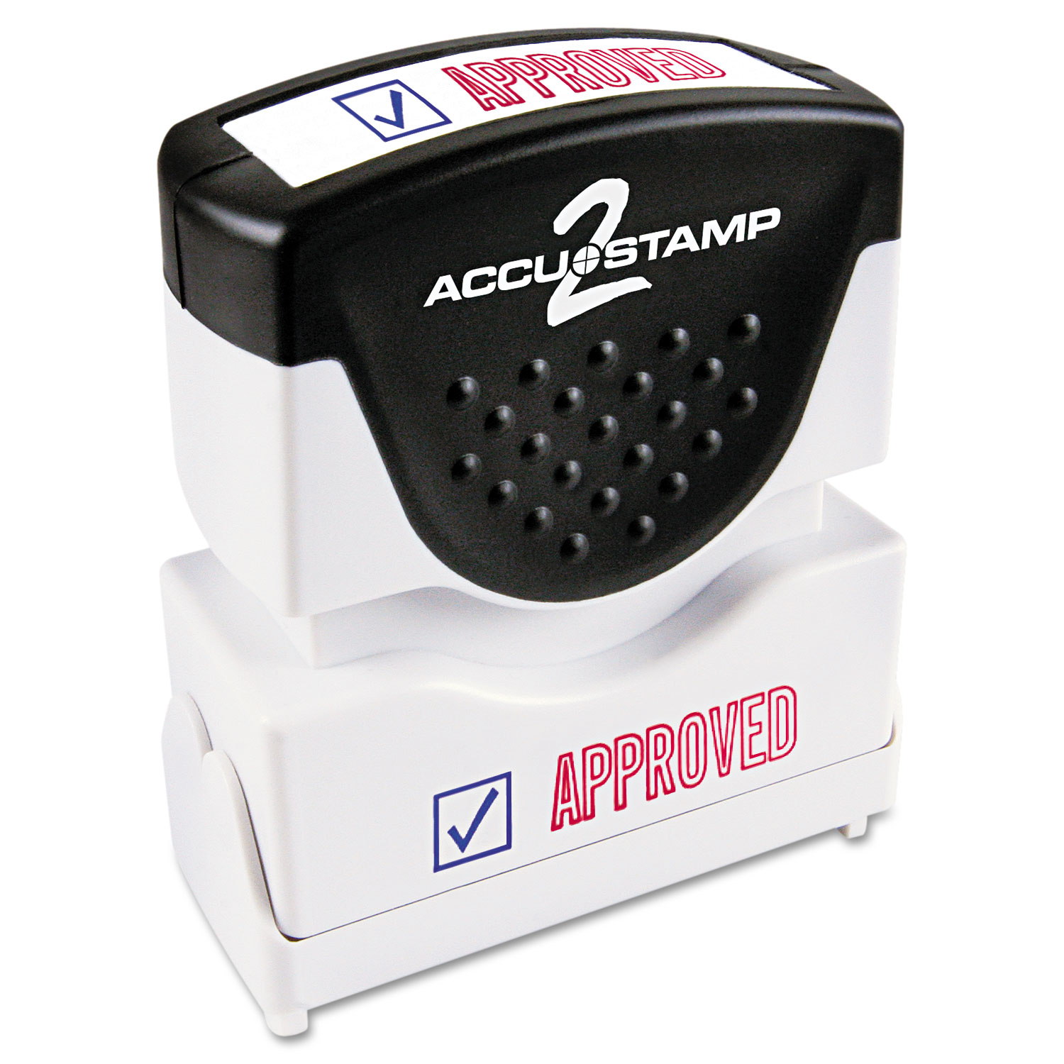  ACCUSTAMP2 035525 Pre-Inked Shutter Stamp, Red/Blue, APPROVED, 1 5/8 x 1/2 (COS035525) 