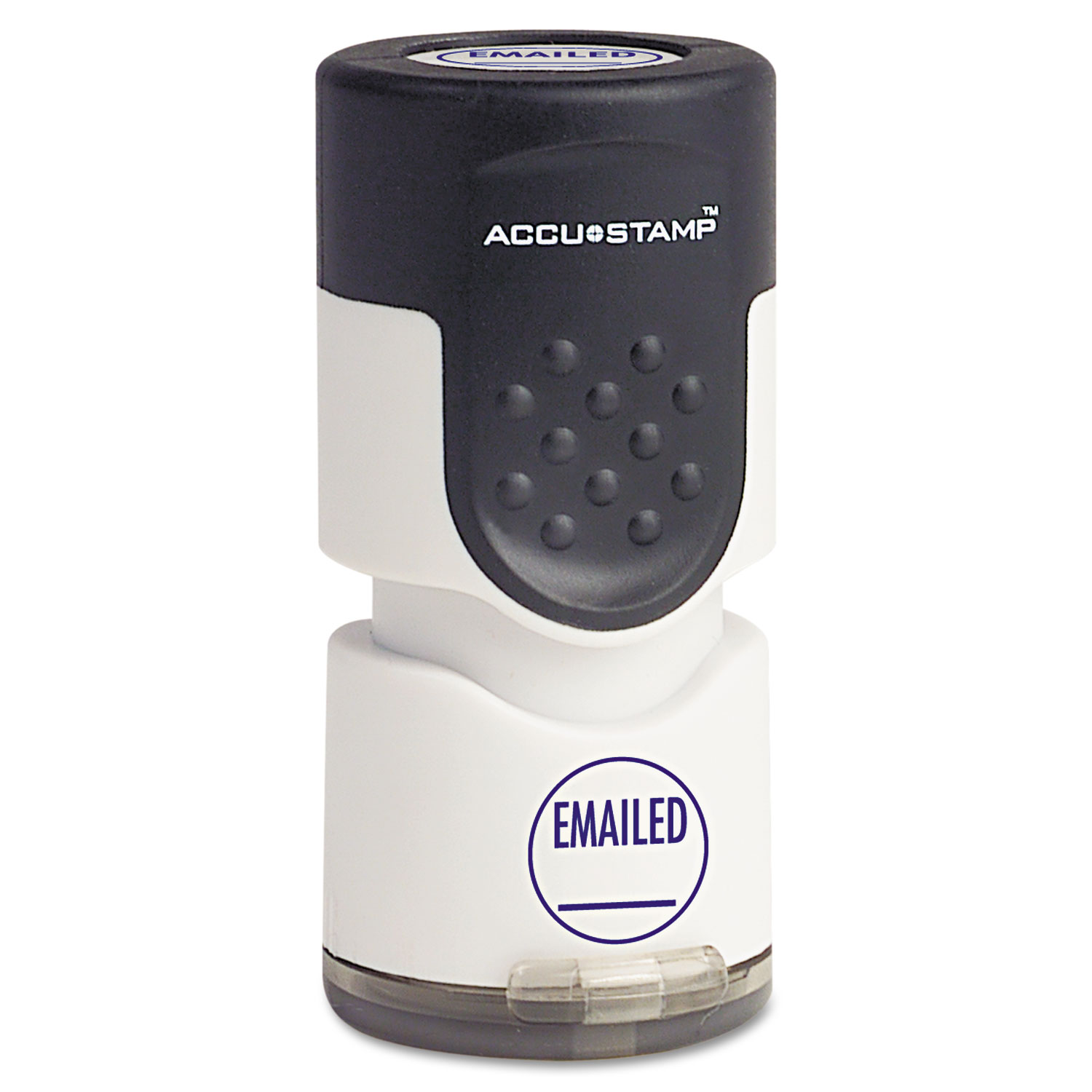  ACCUSTAMP 035655 Pre-Inked Round Stamp, EMAILED, 5/8 dia, Blue (COS035655) 