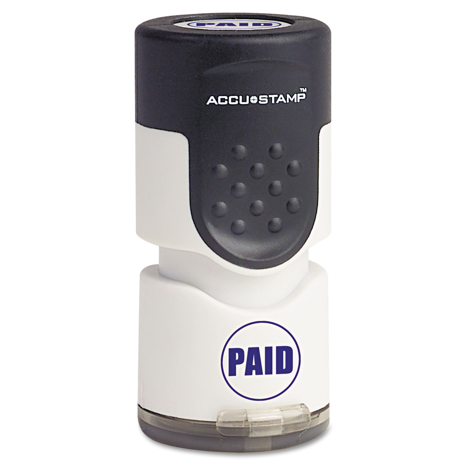  ACCUSTAMP 035659 Pre-Inked Round Stamp, PAID, 5/8 dia, Blue (COS035659) 