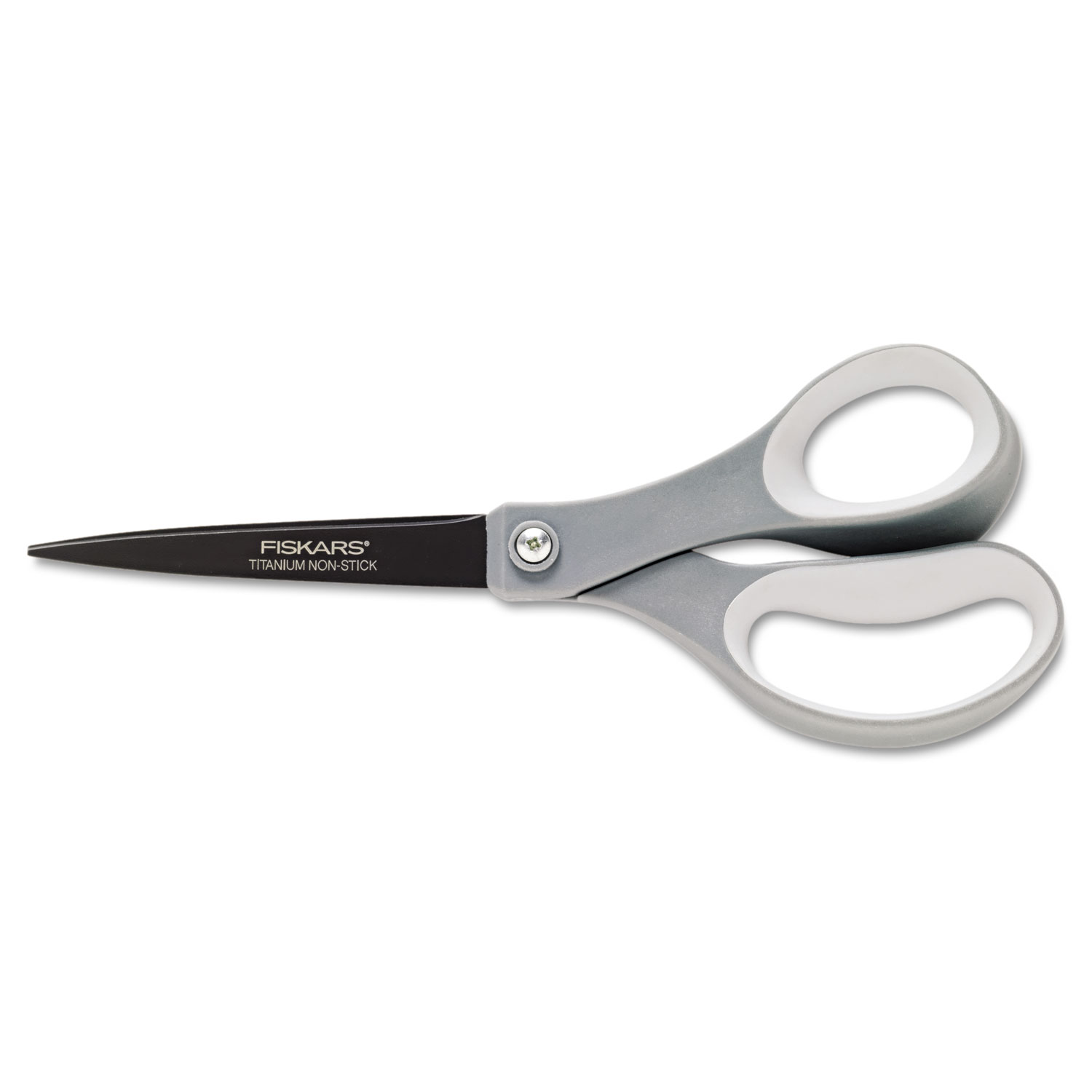  Fiskars 154130-1001 Performance Non-Stick Titanium Softgrip Scissors, 8 Long, 3.1 Cut Length, Gray Offset Handle (FSK1541301001) 