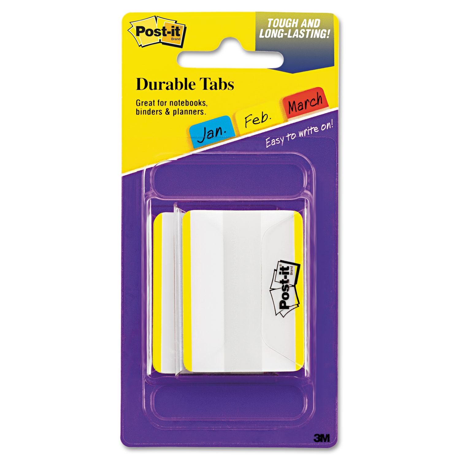 File Tabs, 2 x 1 1/2, Lined, Yellow, 50/Pack